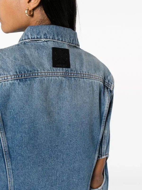 Off-White o1y1125 Denim Jacket in Blue Size S / US 4 / IT 40 - 4 Thumbnail