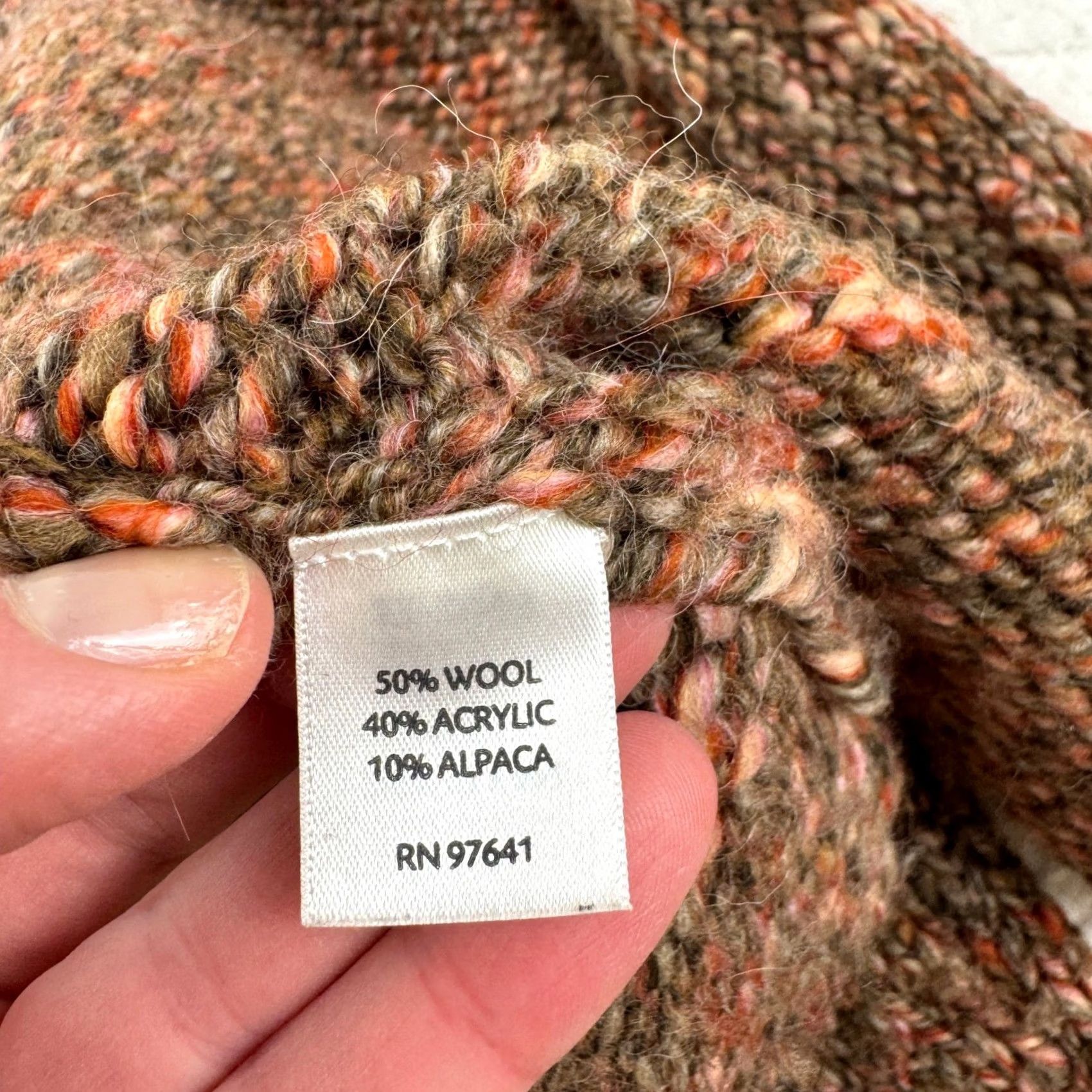 J. Jill J Jill Cardigan Wool Alpaca Knit Sweater Geometric Open Front Collared N/A Size M / US 6-8 / IT 42-44 - 4 Thumbnail