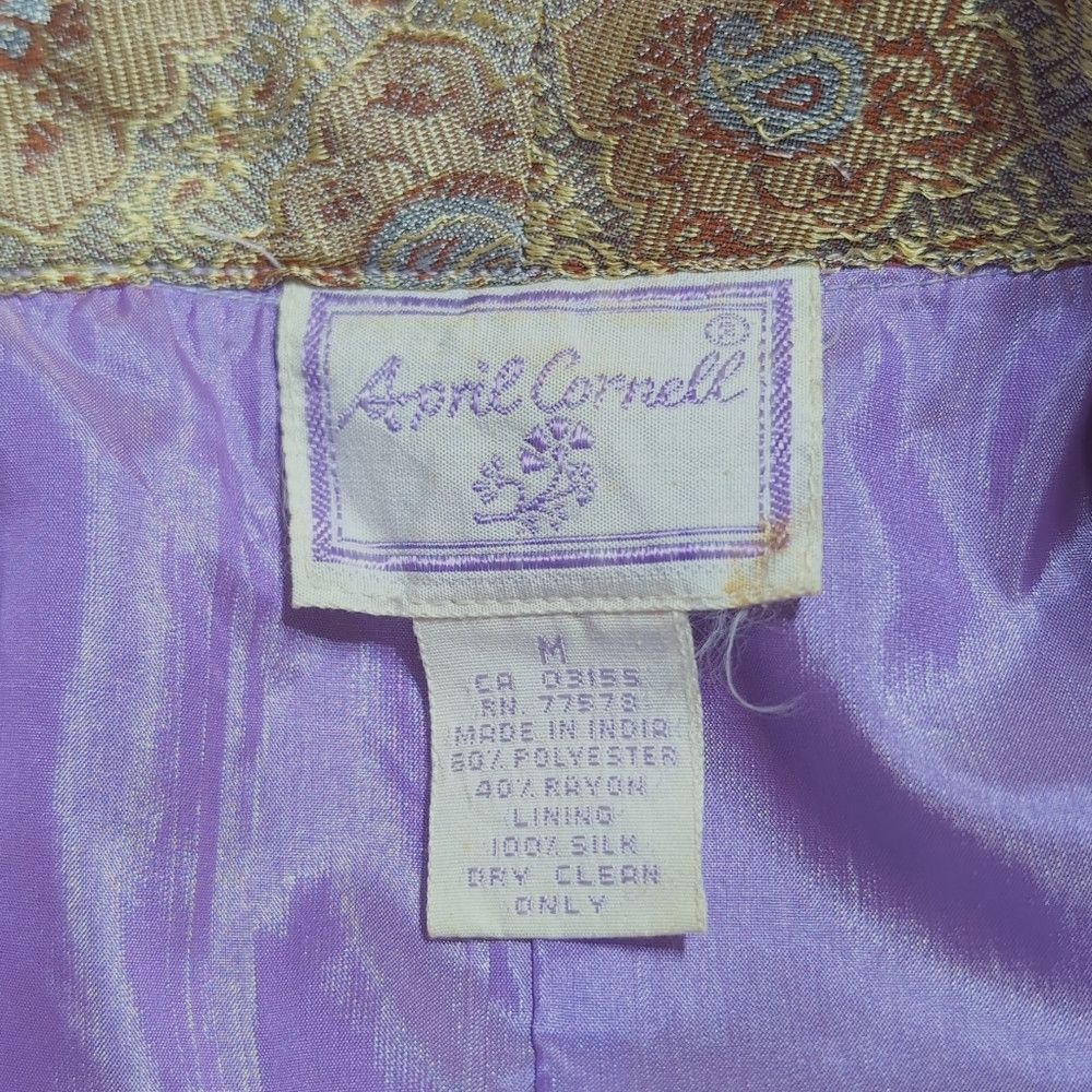 Other April Cornell Indian Jacquard Sz M Silk Lined Shirt Jacket Size M / US 6-8 / IT 42-44 - 6 Thumbnail