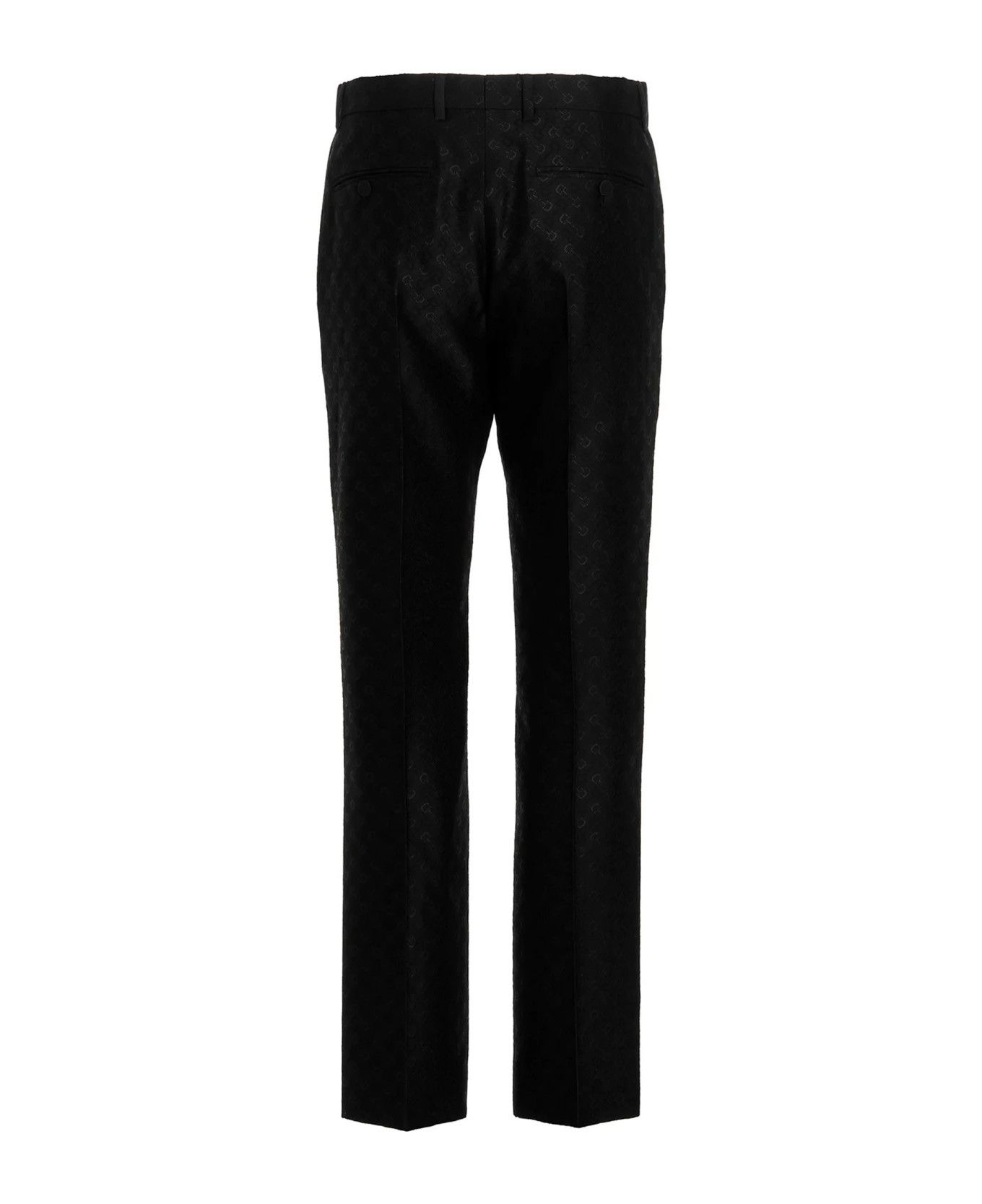 Gucci o1loc1c0226 720965 Wool Silk Horsebit Skinny Pant in Black Size US 30 / EU 46 - 2 Thumbnail