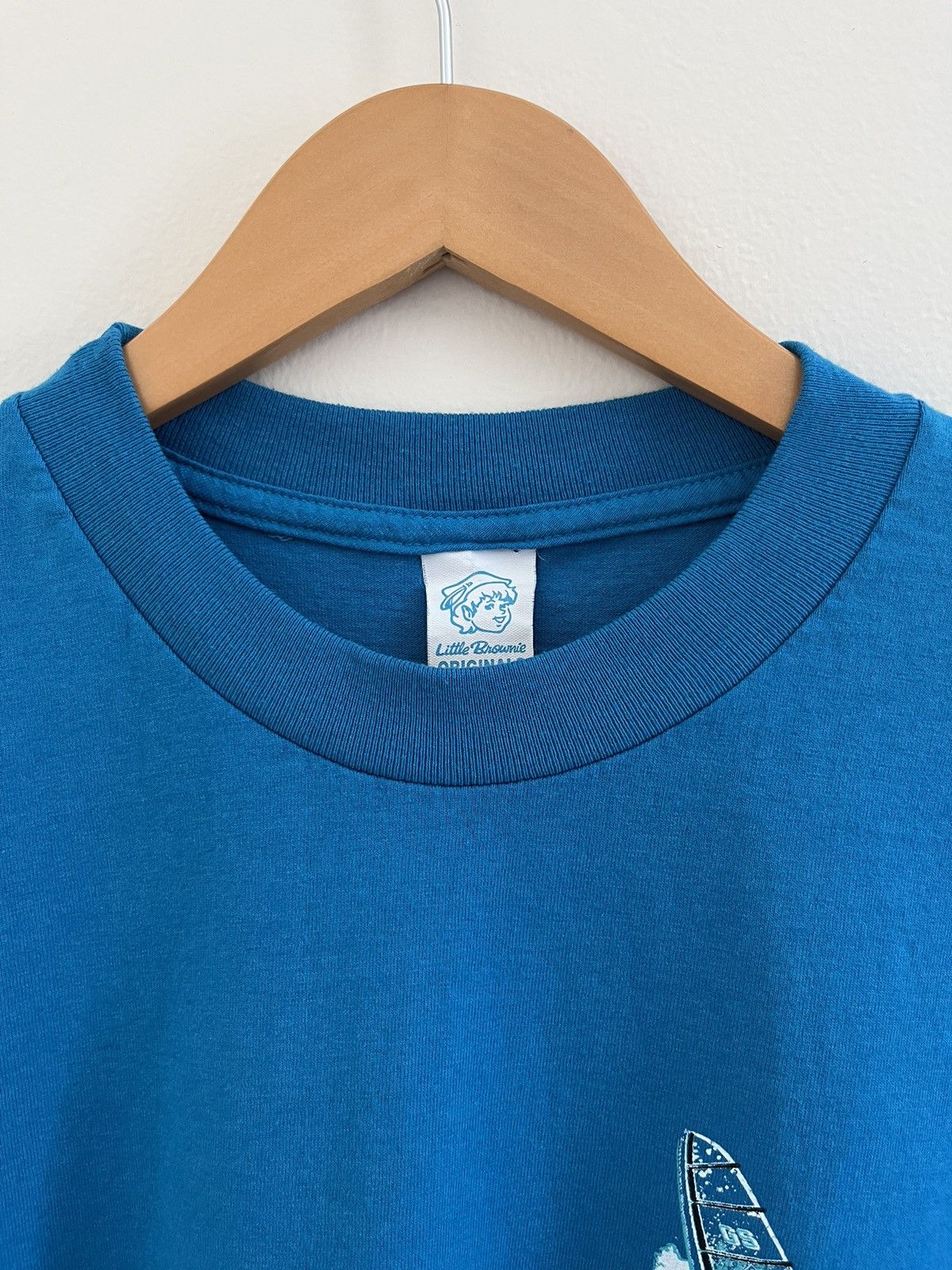 Vintage Vintage Ride The Wave Surf Style T-Shirt Little Brownies Tag Size US L / EU 52-54 / 3 - 12 Thumbnail