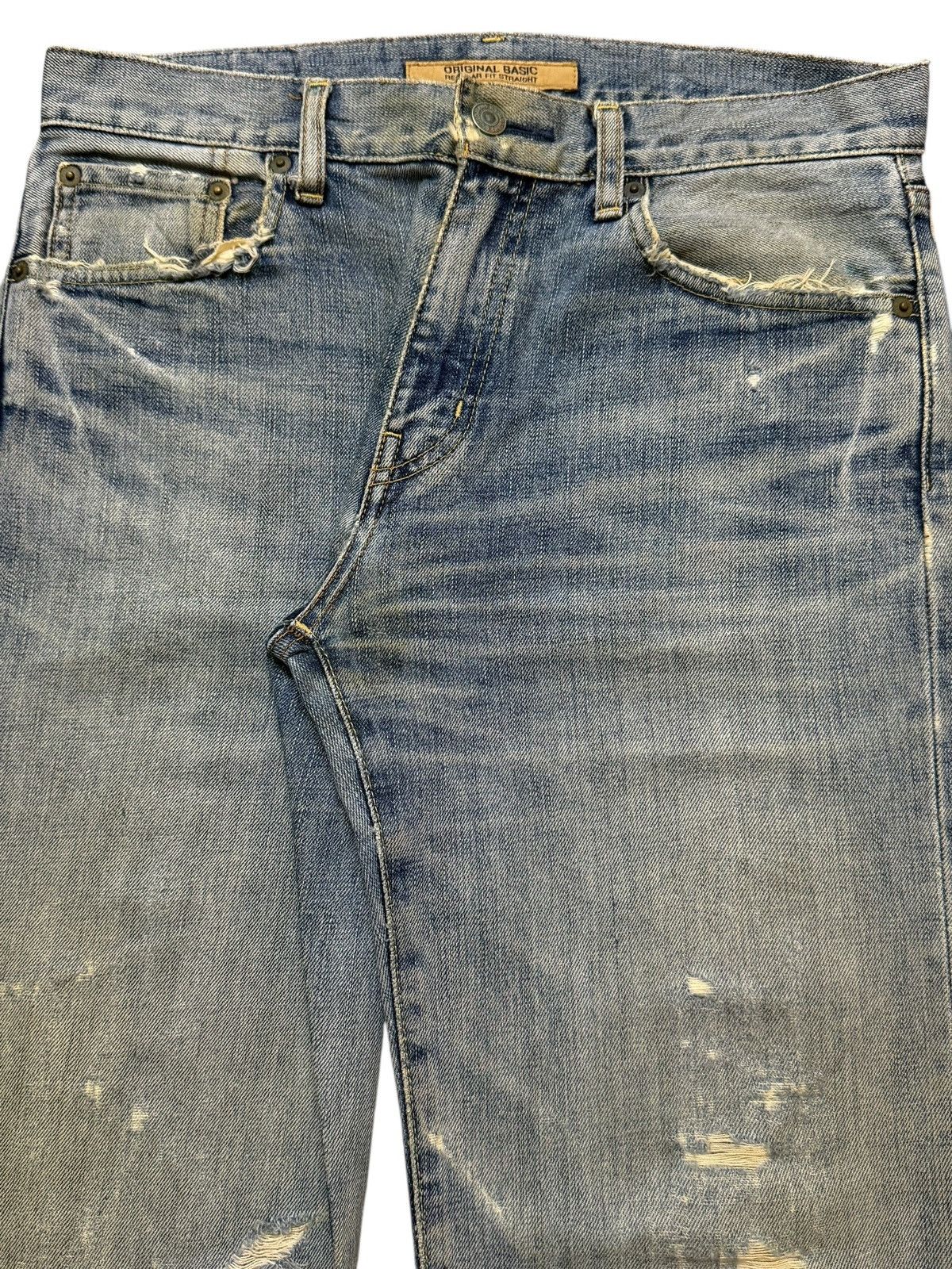 Uniqlo Vintage Y2K Japanese Uniqlo Mud Wash Faded Distressed Loose Size US 32 / EU 48 - 4 Thumbnail