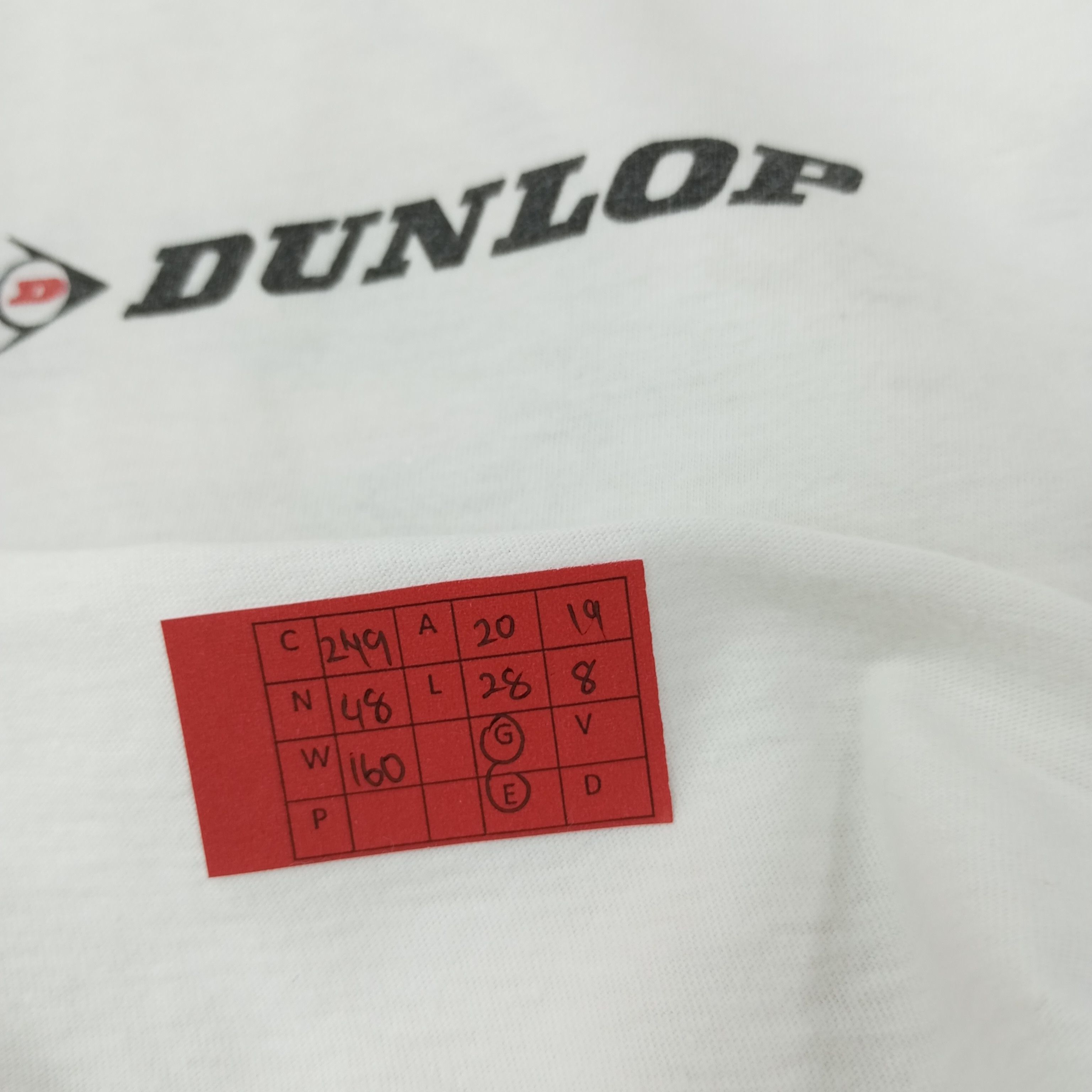 Dunlop Dunlop Motorsport Promo Style Vintage Tshirt c249n48 Size US M / EU 48-50 / 2 - 10 Thumbnail