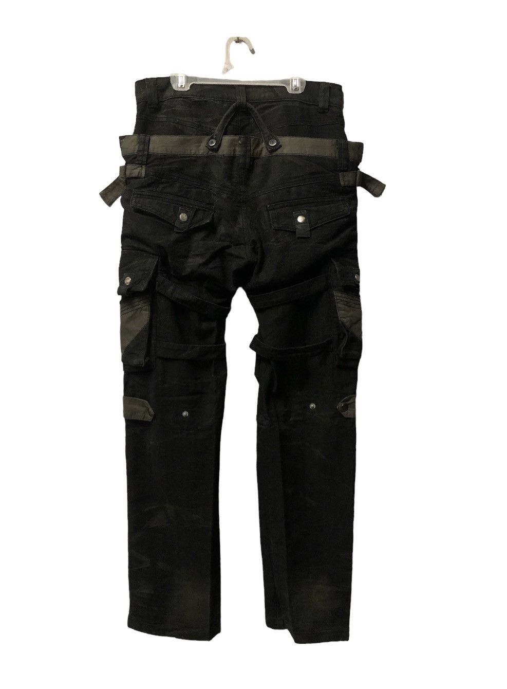 If Six Was Nine × Japanese Brand × Le Grande Bleu (L.G.B.) BLUE INC BONDAGE PANT MULTI POCKET CARGO STYLE DOUBLE WAIST Size US 30 / EU 46 - 12 Thumbnail