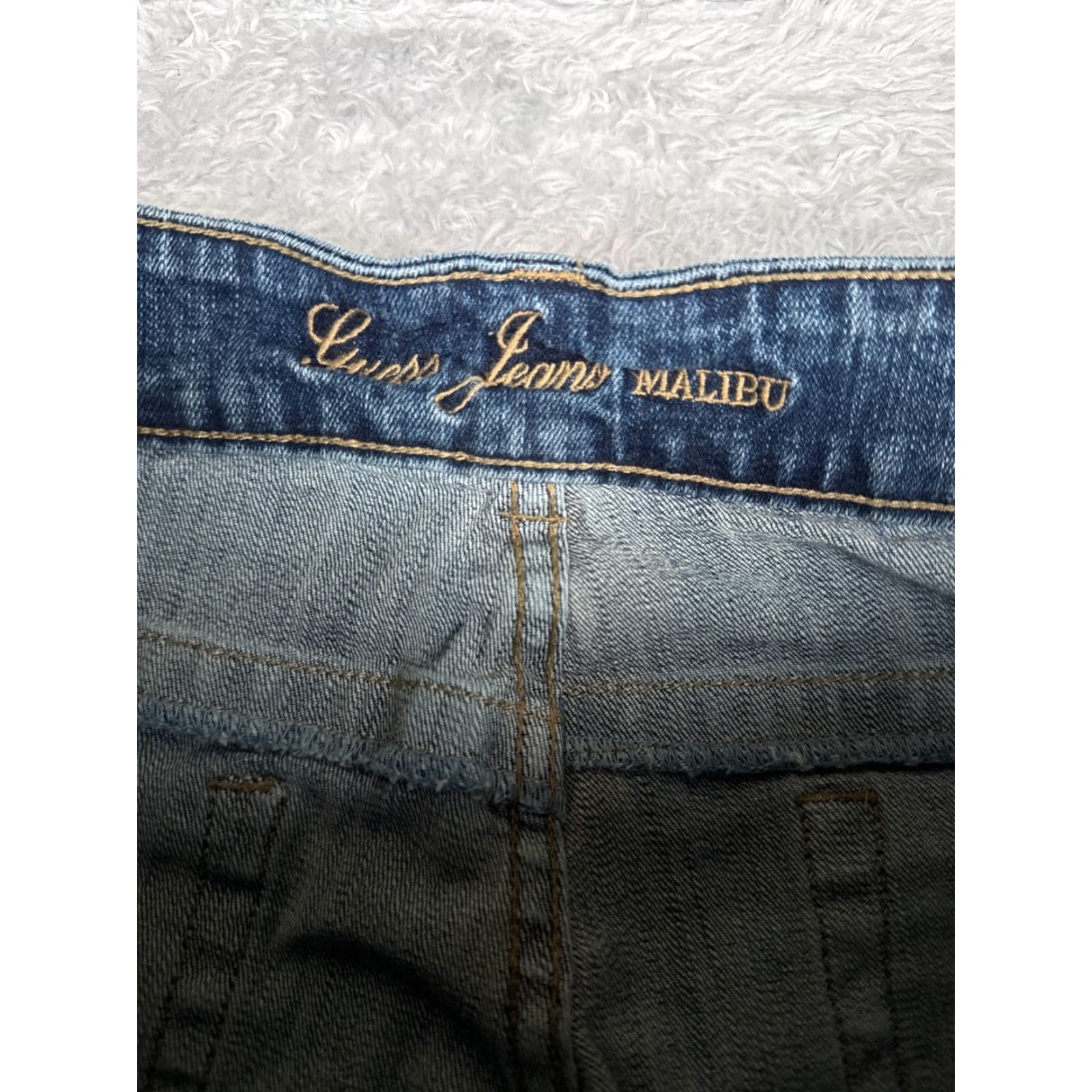 Guess GUESS Womens Bootcut Jeans 31 Blue Denim Low Rise 32x33 Regular Stretch Size 24" / US 00 / IT 34 - 6 Thumbnail