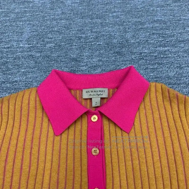 Burberry Burberry Yellow Cotton T-Shirt for Women. Size S / US 4 / IT 40 - 9 Thumbnail