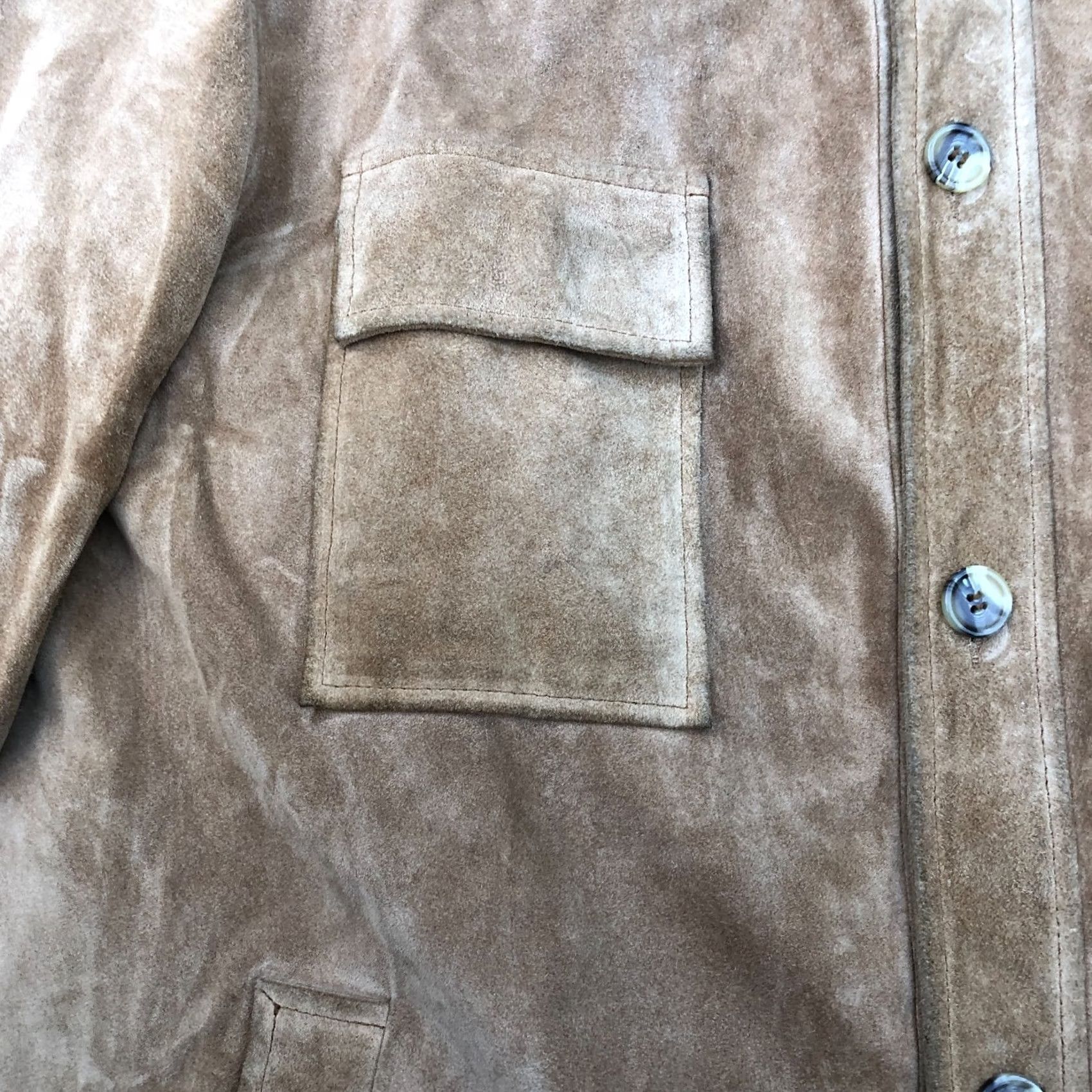 Zara VTG ZARA Leather Suede Jacket Coat Men's XL Brown Long Button Overcoat Size US XL / EU 56 / 4 - 3 Thumbnail