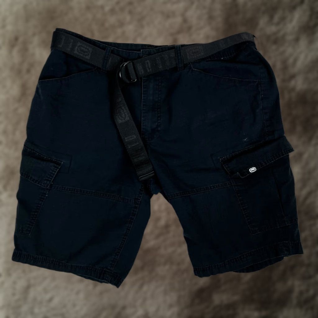 Ecko Unltd. VINTAGE Ecko Unltd. Cargo Shorts Black Size 36 Belted Cargo Pocket Men Regular 11in Inseam Size US 36 / EU 52 - 1 Thumbnail