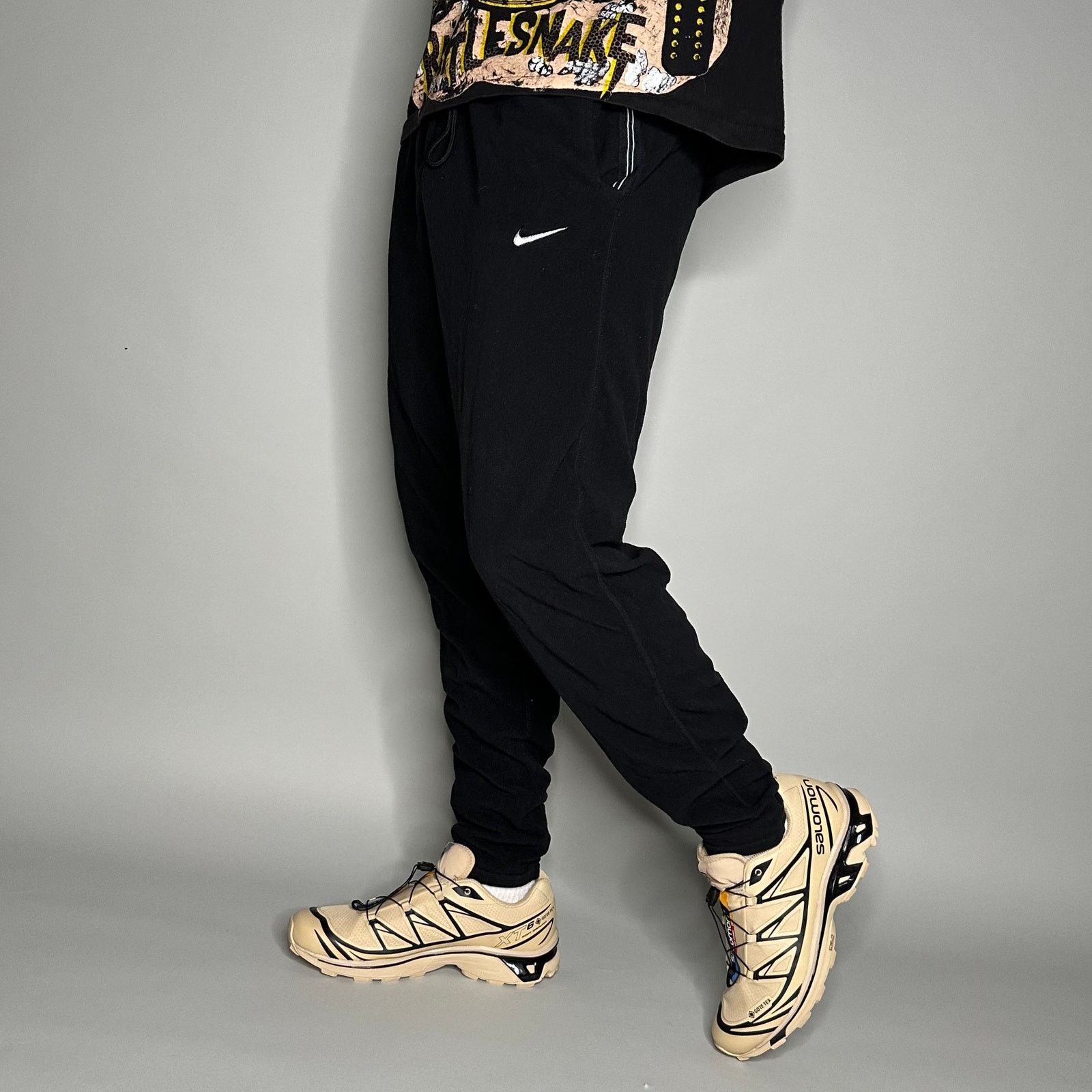 Nike × Vintage Vintage 90's Nike snap button side track pants