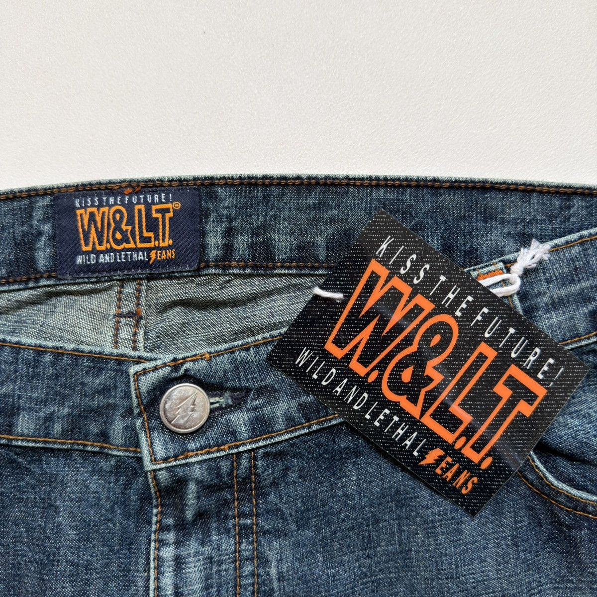 Walter Van Beirendonck 1990s ‘Lightning Bolt’ Scar Stitch Denim Jeans Size US 32 / EU 48 - 5 Thumbnail