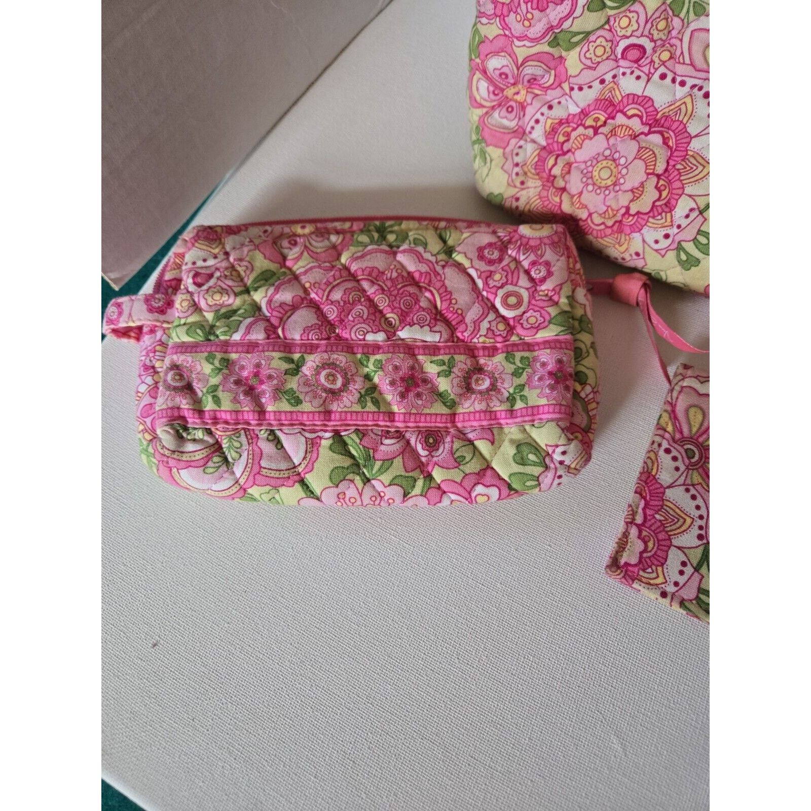 Vera Bradley 4 Pc Vera Bradley Pink Floral Bag W/ Makeup Bag Glasses Case Size ONE SIZE - 2 Thumbnail