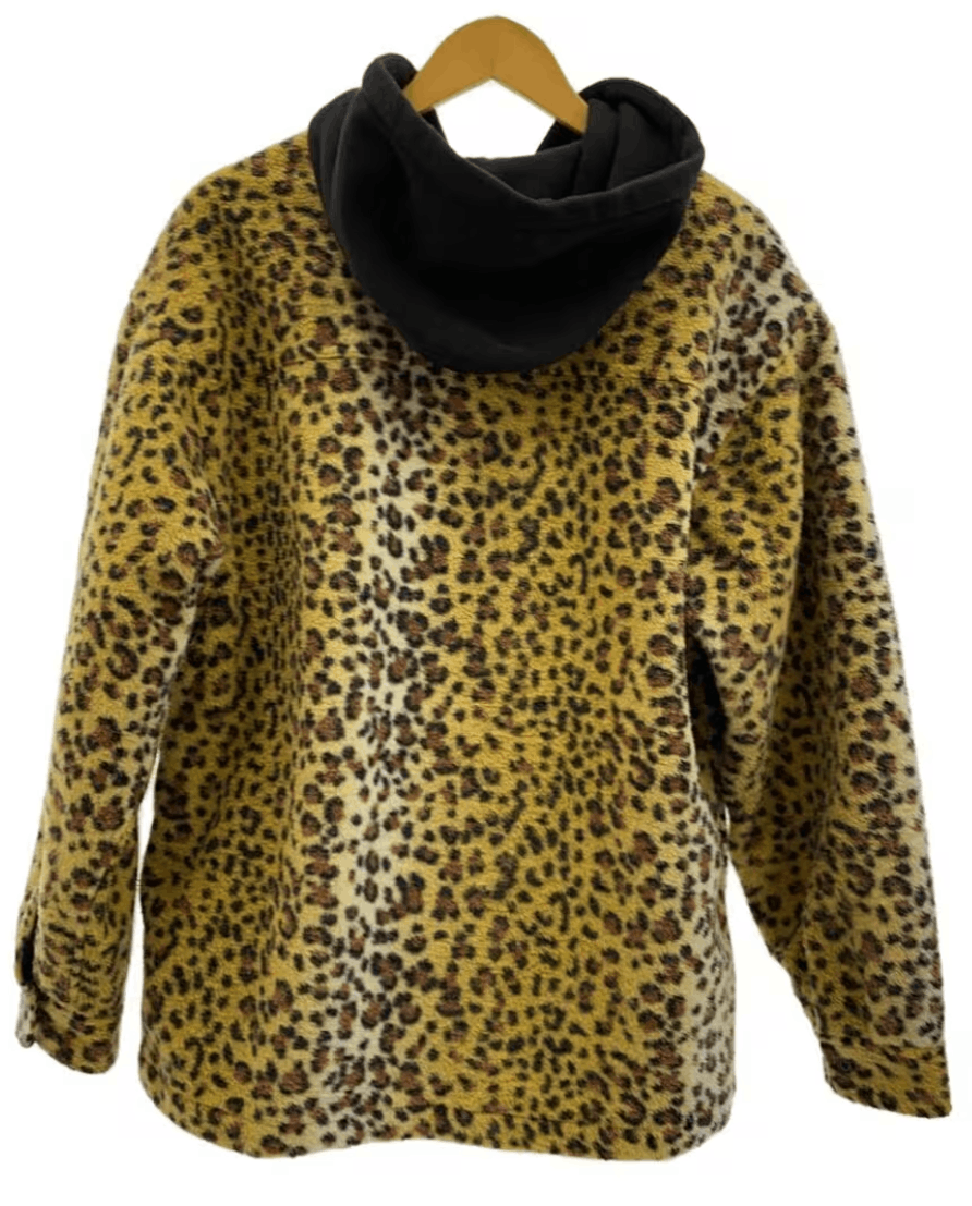 Hooded Supreme Leopard Fleece Jacket Supreme Leopard Trim Hooded
