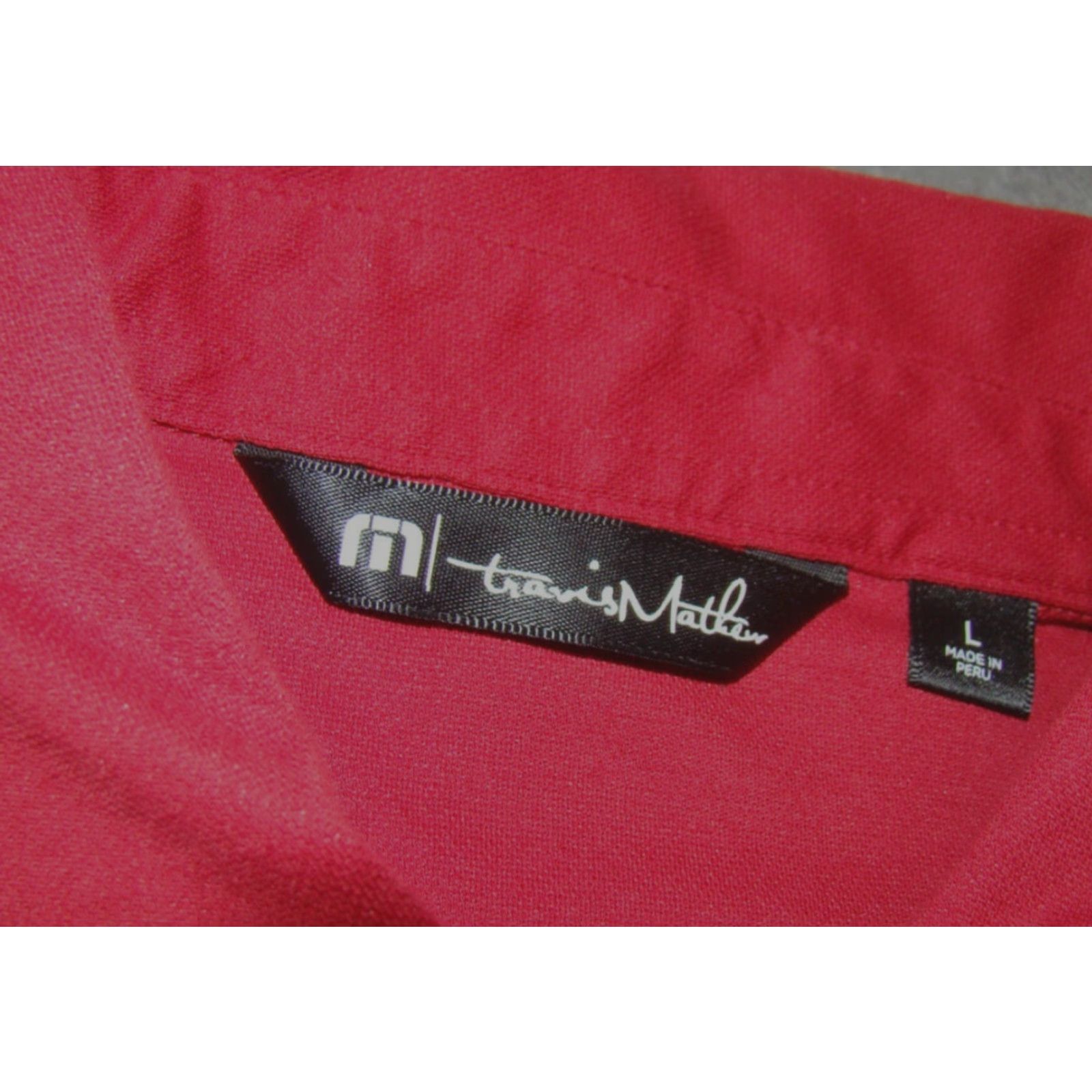 TravisMathew Travis Mathew Men Polo Shirt L Red Golf Shirt (Polos) Size US L / EU 52-54 / 3 - 4 Thumbnail