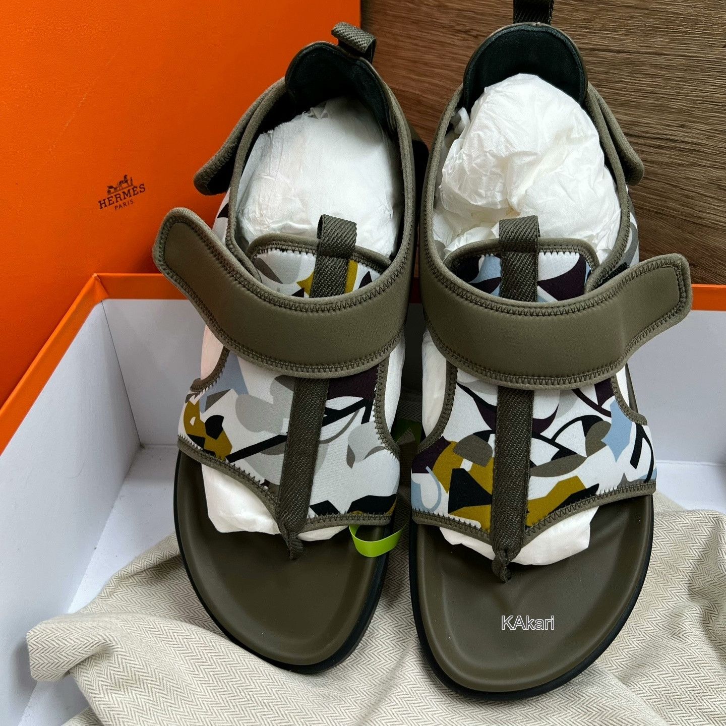 Hermes Hermes Giorno Velcro Sandals Size US 8 / EU 41 - 1 Thumbnail