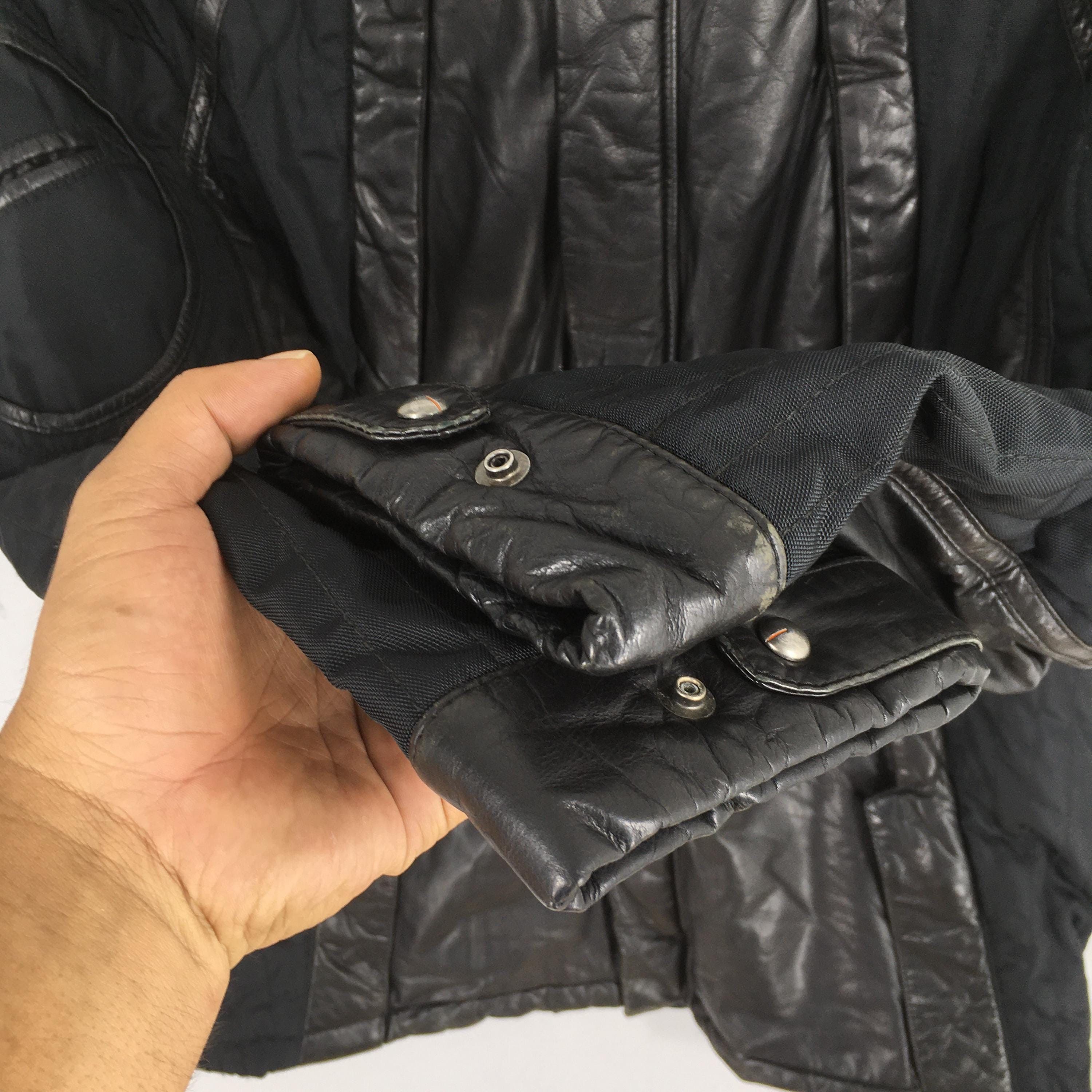Hugo Boss Vintage 90s Hugo Boss Black Leather Jorik Jacket Large Size US L / EU 52-54 / 3 - 3 Thumbnail