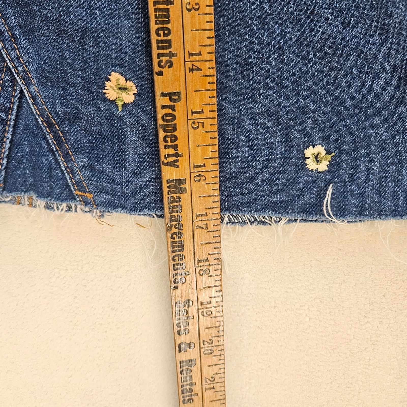 Madewell MADEWELL WOMEN'S 31 RIGID DENIM A-LINE MEDIUM WASH BLUE SKIR Size 31" - 3 Thumbnail