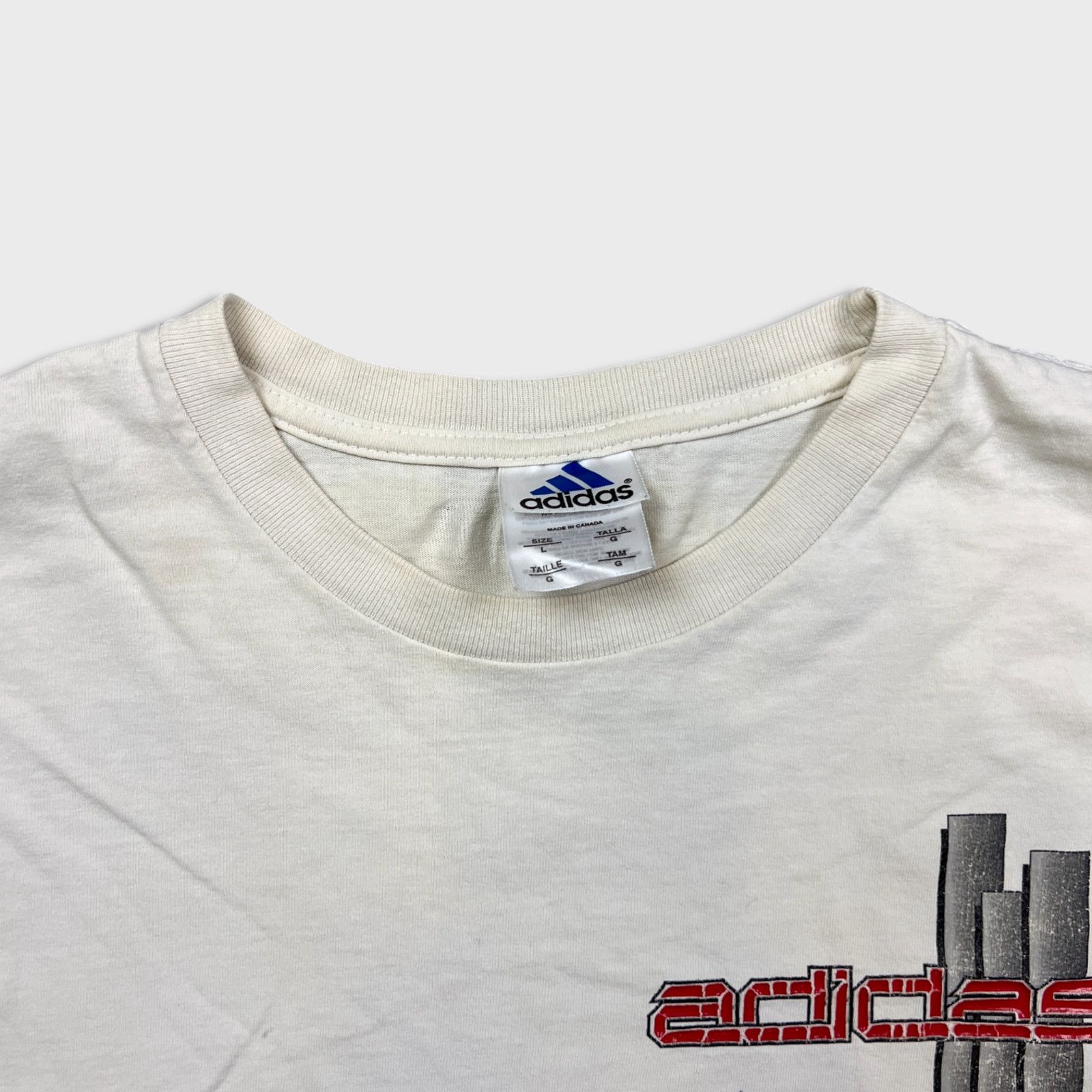 Adidas Vintage Adidas Long Sleeve Shirt 3 Stripes Graphic 90s Tee Size US L / EU 52-54 / 3 - 2 Thumbnail