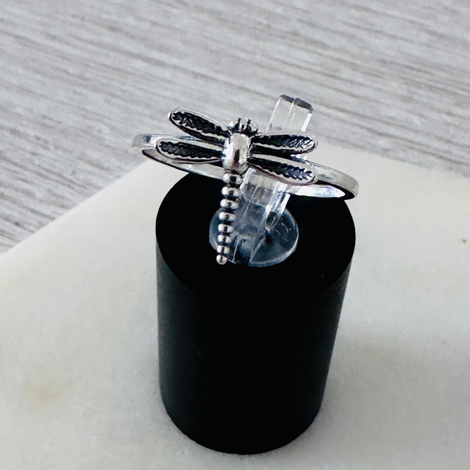 The Unbranded Brand Sterling Silver Dainty Dragonfly Ring Size ONE SIZE - 7 Thumbnail