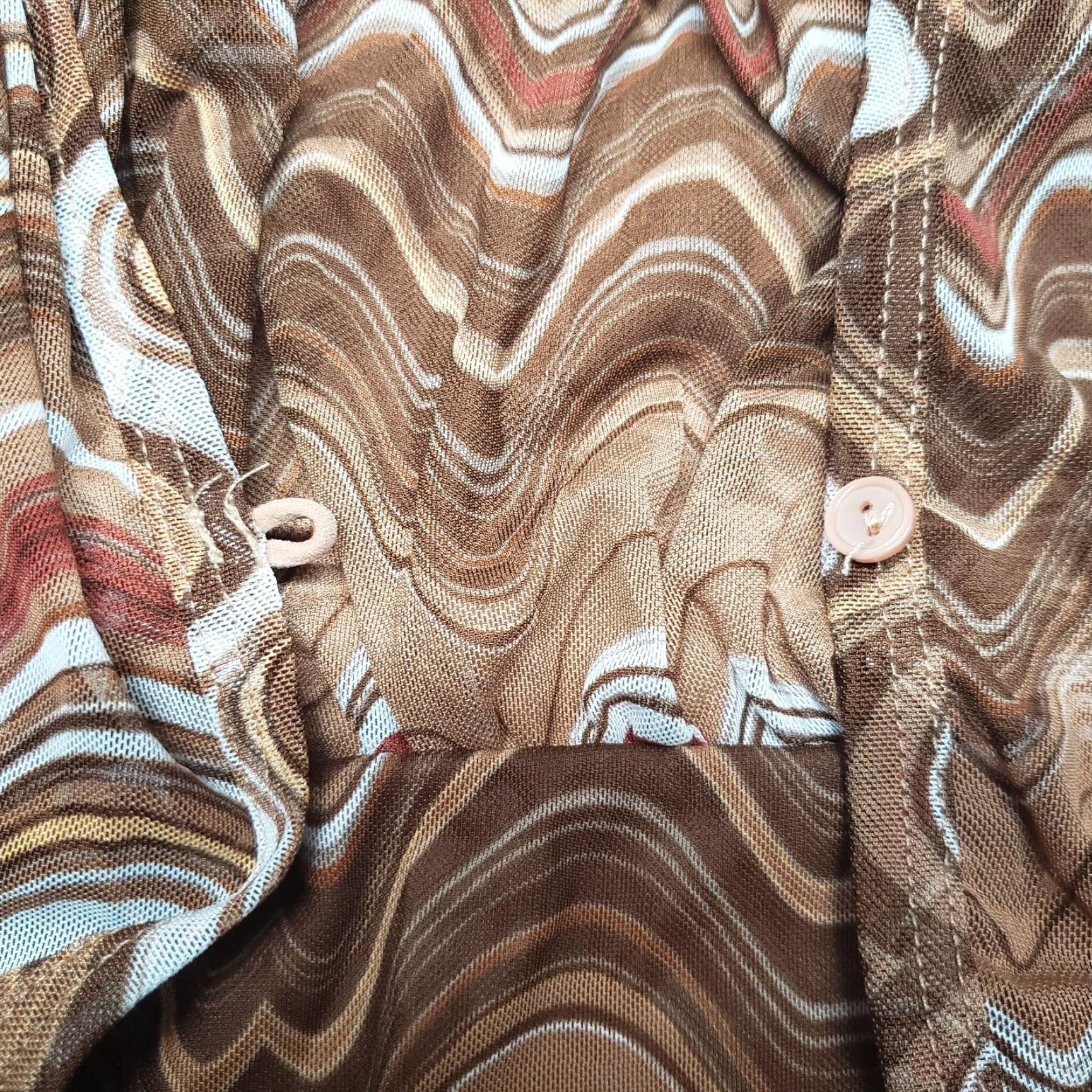 Vintage VINTAGE Rue21 Dress Womens Plus 2X Brown Wavy Retro Cardigan Jacket Long Sleeve 2pc New Size XXL / US 16-18 / IT 52-54 - 5 Thumbnail