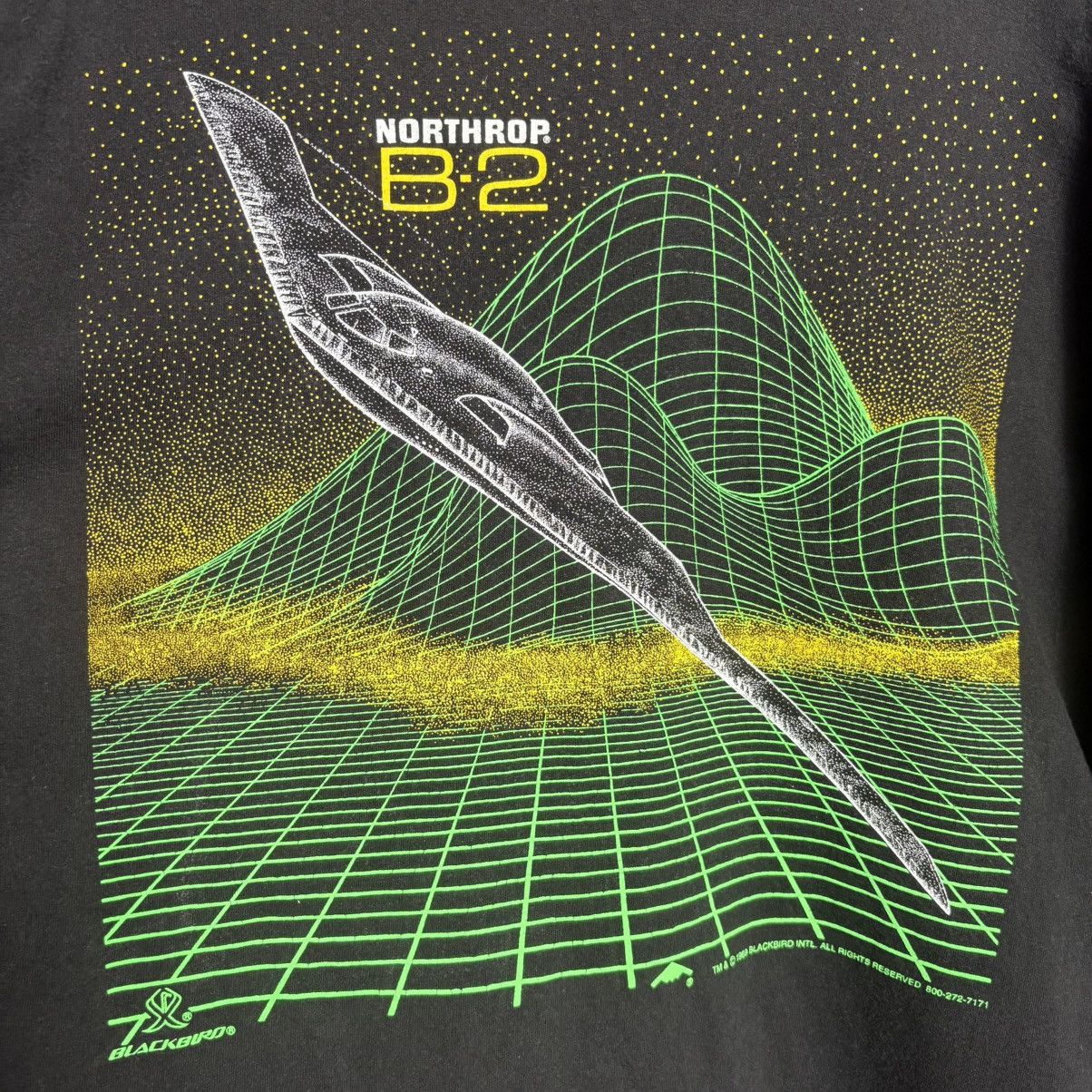 Vintage Vintage 1989s Blackbird B-2 Military T-Shirt / USA Jet Size US XXL / EU 58 / 5 - 7 Thumbnail