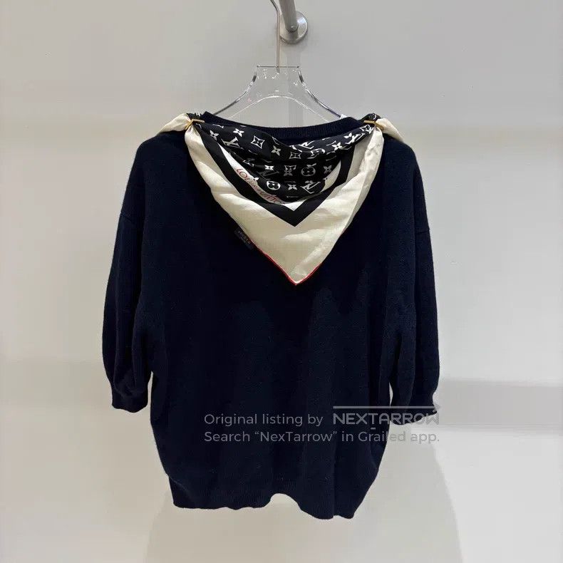 Louis Vuitton Dark Blue V-Neck Sweater