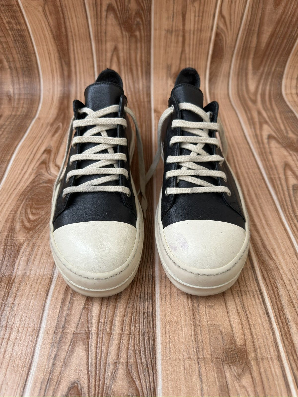 Rick Owens S/S 17 Black Milk Mainline Ramones Sneaks Size US 7 / EU 40 - 1 Thumbnail