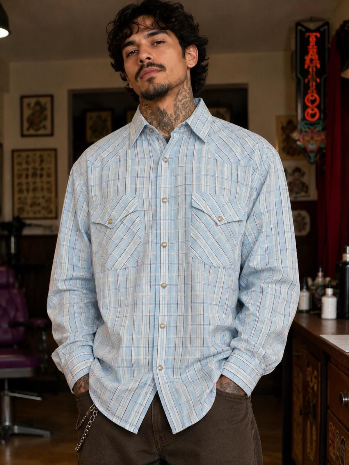 CINCH Cinch Shirt Mens L Western Pearl Snap Buttons Size US L / EU 52-54 / 3 - 1 Thumbnail