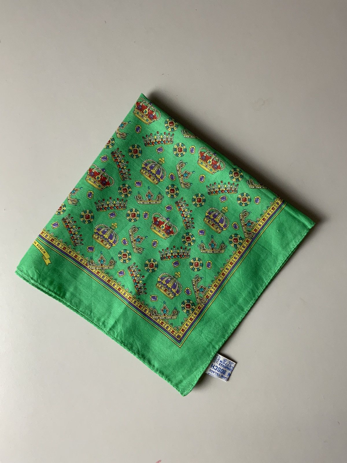 Vintage Huis Ten Bosch Monogram Italy Made Bandana Handkercheif Size ONE SIZE - 3 Thumbnail