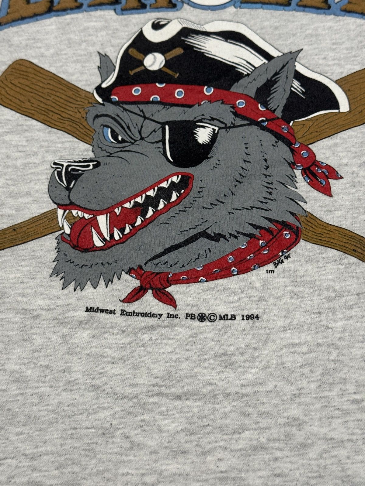 Vintage Erie Seawolves Vintage 90s Logo Baseball XXL 26x31 T Shirt Size US XXL / EU 58 / 5 - 3 Thumbnail