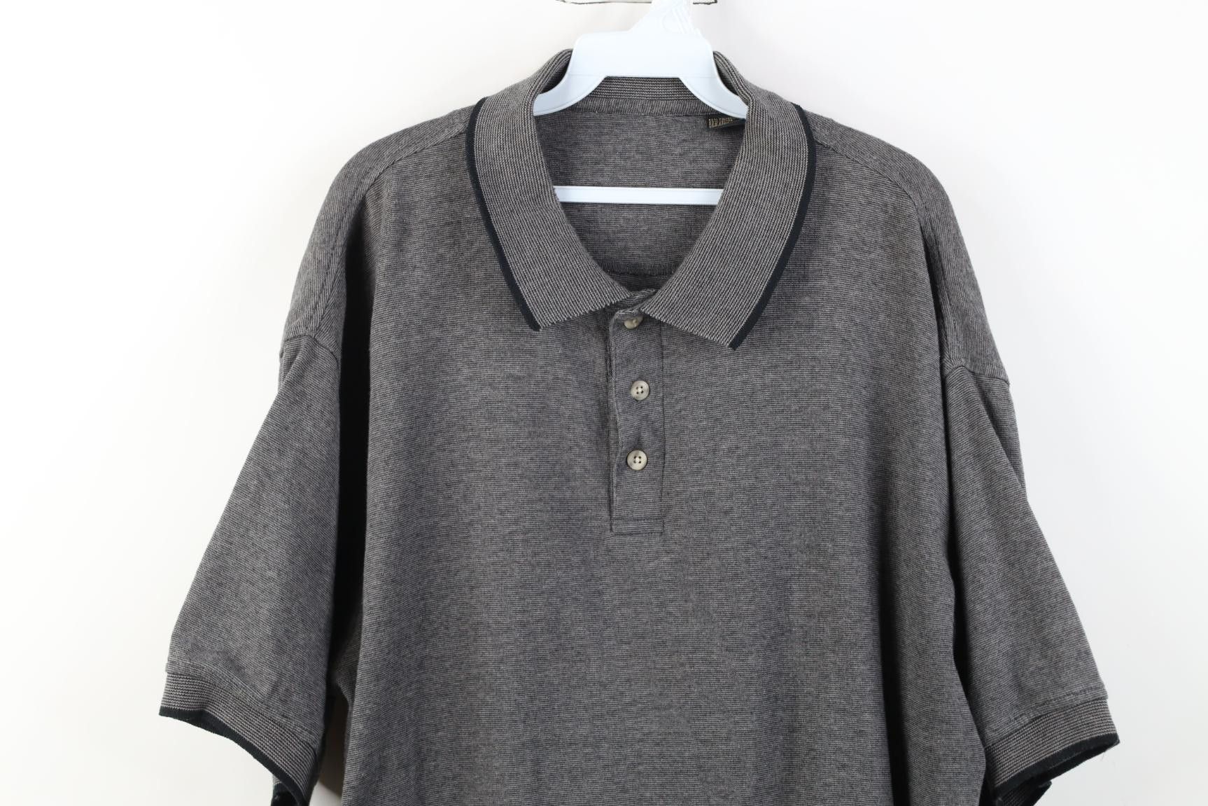 Vintage Vintage 90s Streetwear Blank Knit Collared Golf Polo Shirt Size US XXL / EU 58 / 5 - 2 Thumbnail
