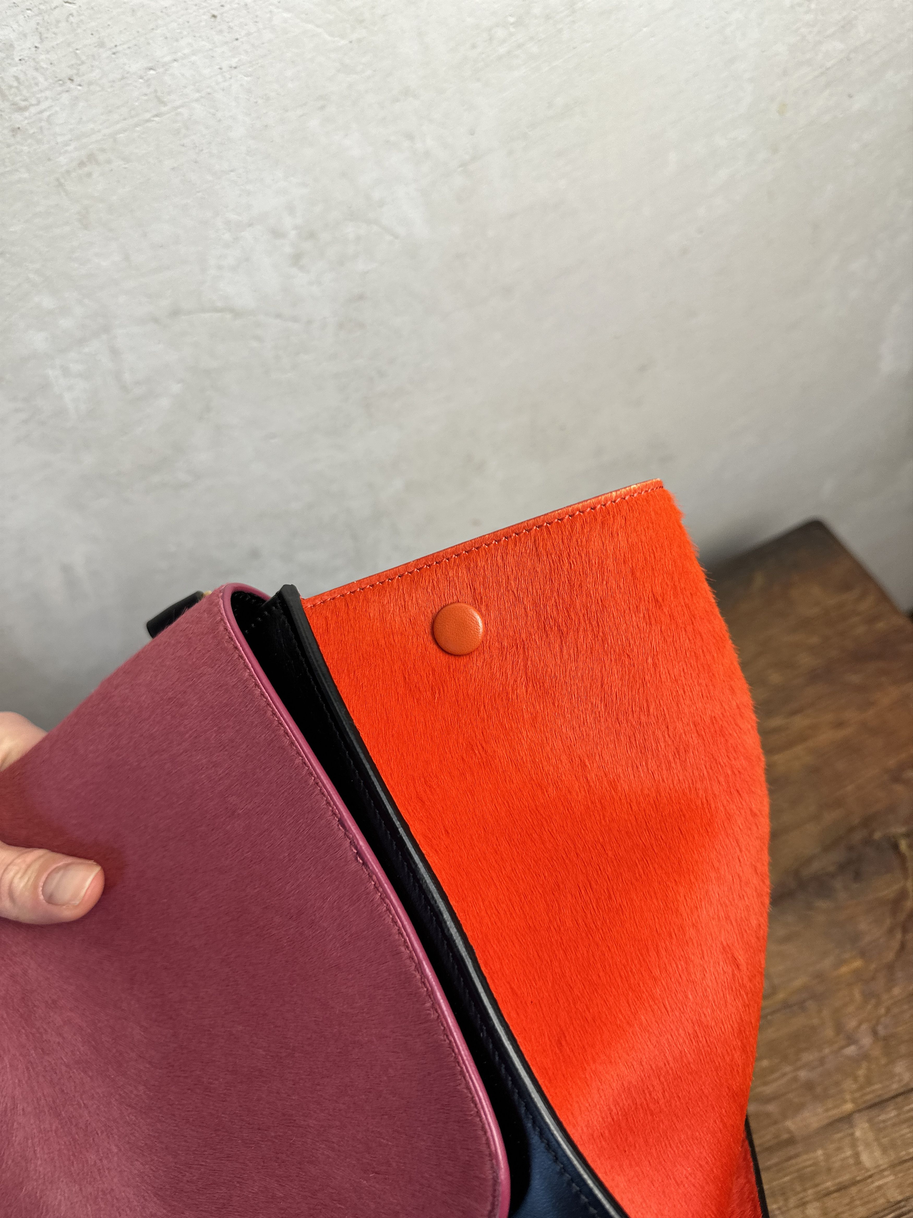 Celine Celine Trapeze Medium Ponyhair Tricolor Bag Size ONE SIZE - 13 Thumbnail