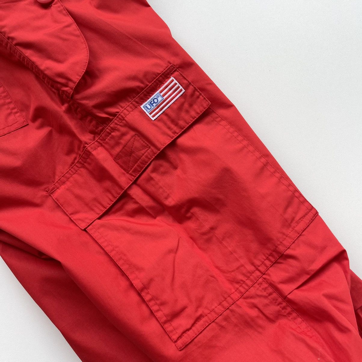 Vintage UFO Vintage Baggy Cargo Pants Red Y2K Size US 30 / EU 46 - 5 Thumbnail