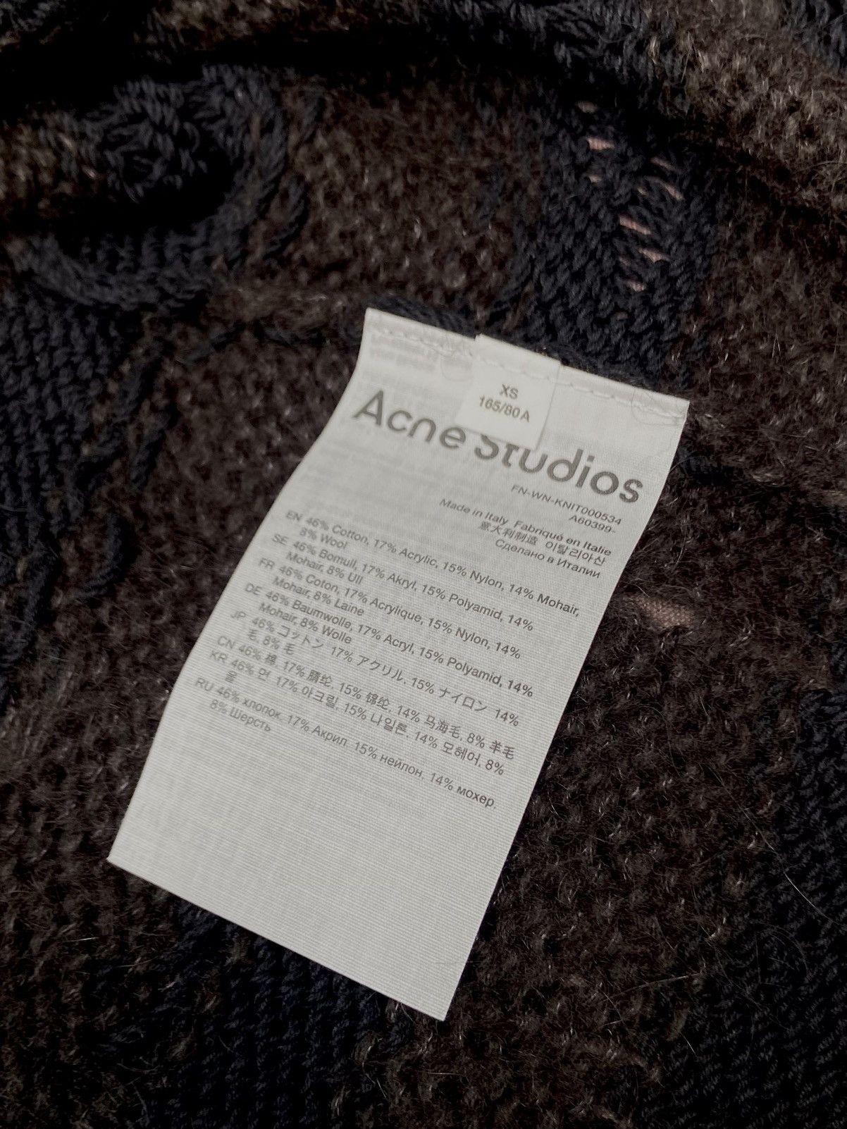 Acne Studios Acne Studios Warm Charcoal Grey Knit Size US XS / EU 42 / 0 - 7 Thumbnail