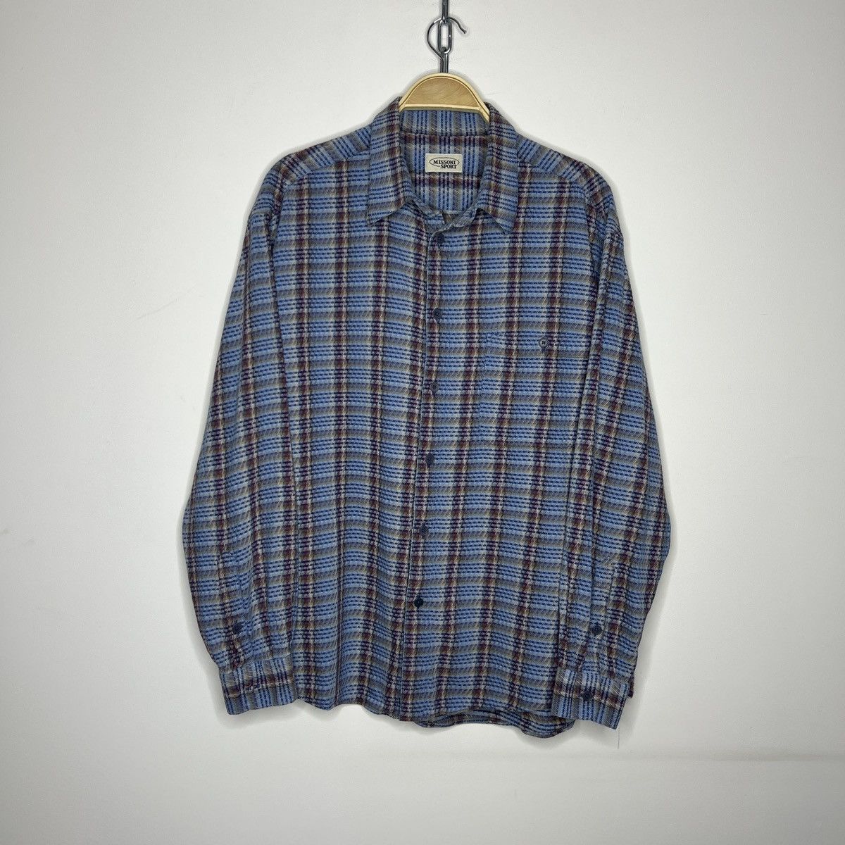 Missoni Vintage Missoni Sport Geometric Striped Button-Up Shirt Size US L / EU 52-54 / 3 - 1 Thumbnail