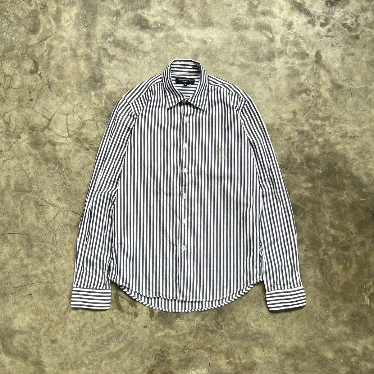 Comme des Garcons AD 2008 Comme Des Cargons Homme Stripe Long Sleeve Shirt Size US M / EU 48-50 / 2 - 1 Thumbnail