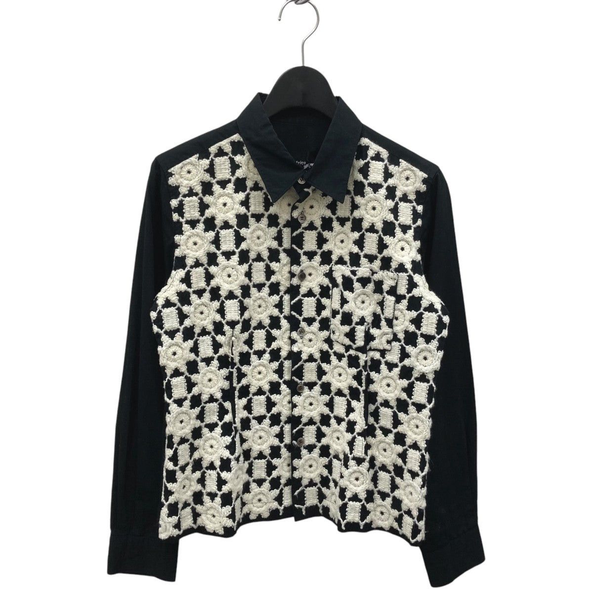 Comme des Garcons AD2001 Knit Hybrid Button Up Shirt Size M / US 6-8 / IT 42-44 - 1 Thumbnail