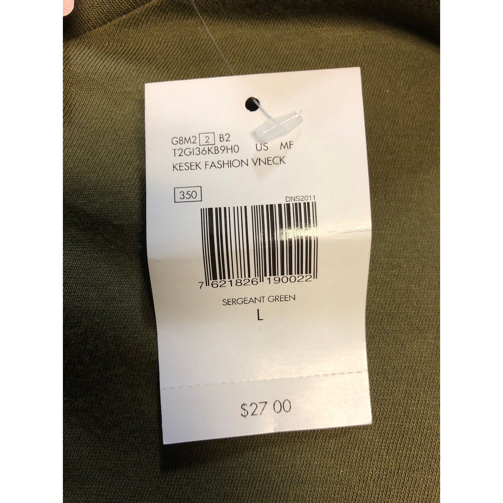 Guess womans Guess Short Sleeve V Neck Shirt Size US L / EU 52-54 / 3 - 6 Thumbnail
