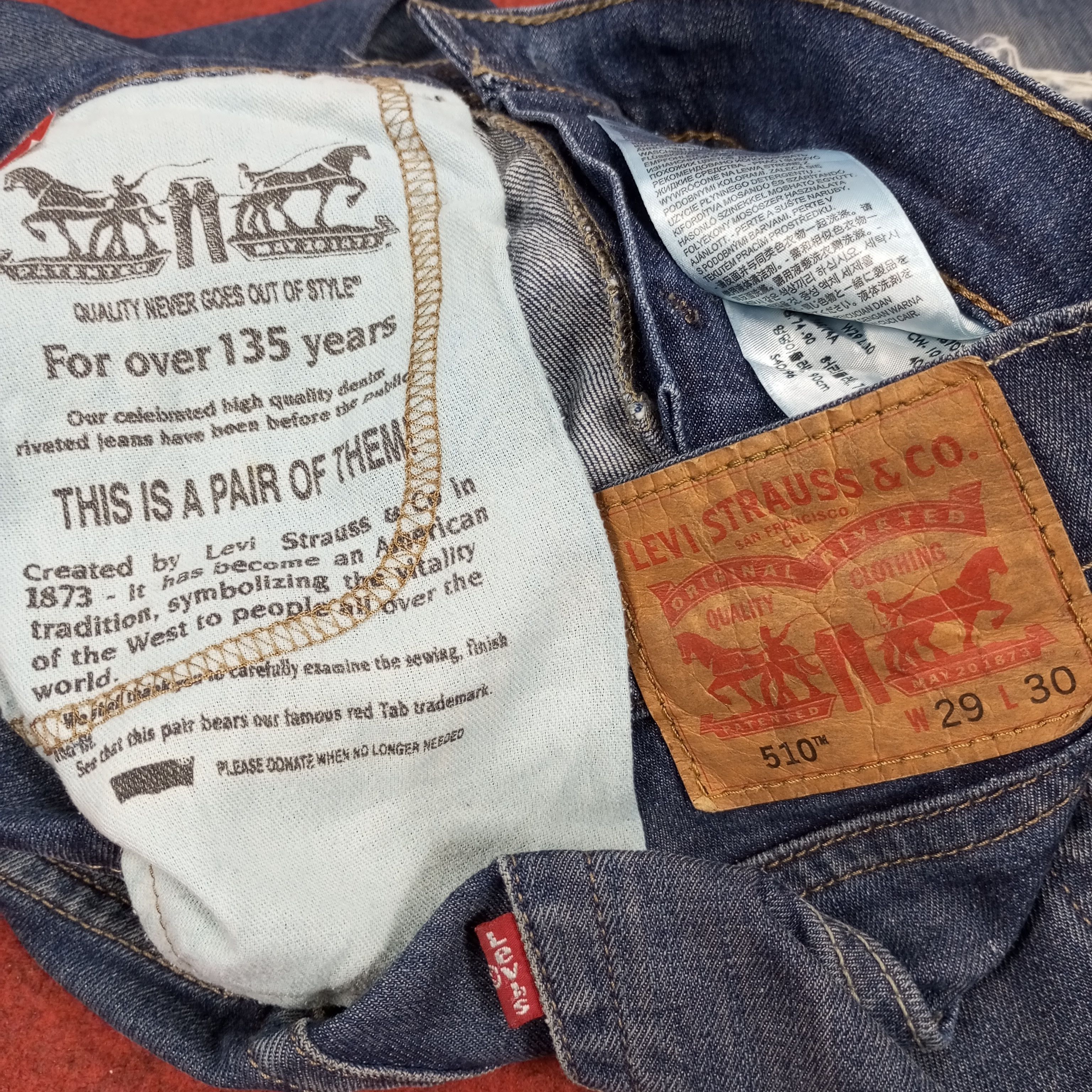 Levi's × Vintage Levis Streetwear Rock Punk Style Distressed Jeans Size 29" - 14 Thumbnail