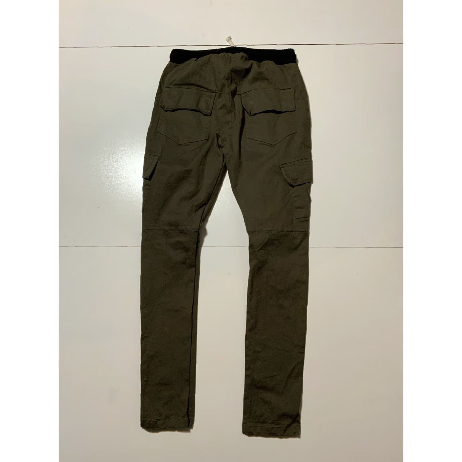 MNML MNML Los Angeles Slim Fit Olive Green Cargo Drawstring Utility Pants M Men Cargo Pants Slim Drawstring 32in Inseam Regular Size Olive Green Mens Size US 31 - 3 Thumbnail