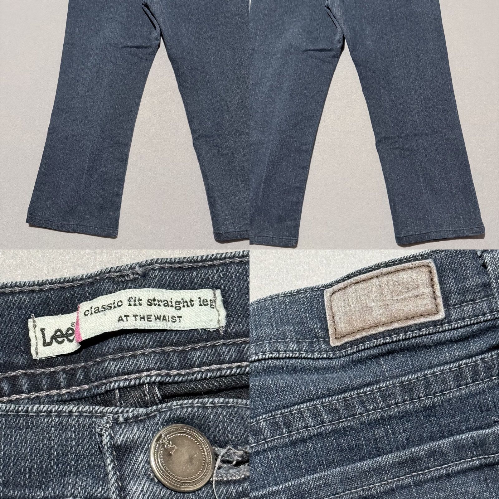 Lee Lee Jeans Women Blue Denim Stretch Pockets Straight Classic Fit 18 Long Size 40" / US 18 - 8 Thumbnail