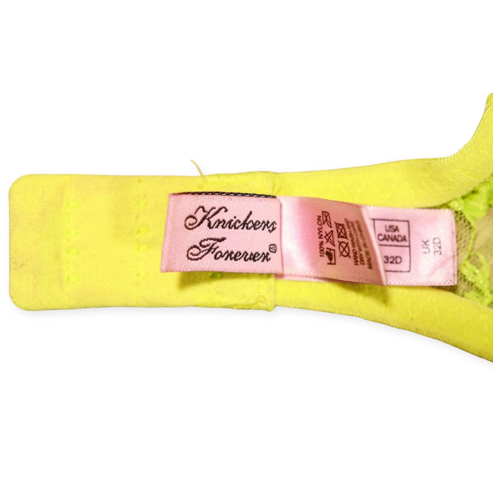 Agent Provocateur Knickers Forever Neon Yellow Lace Bra 32D Size ONE SIZE - 9 Thumbnail