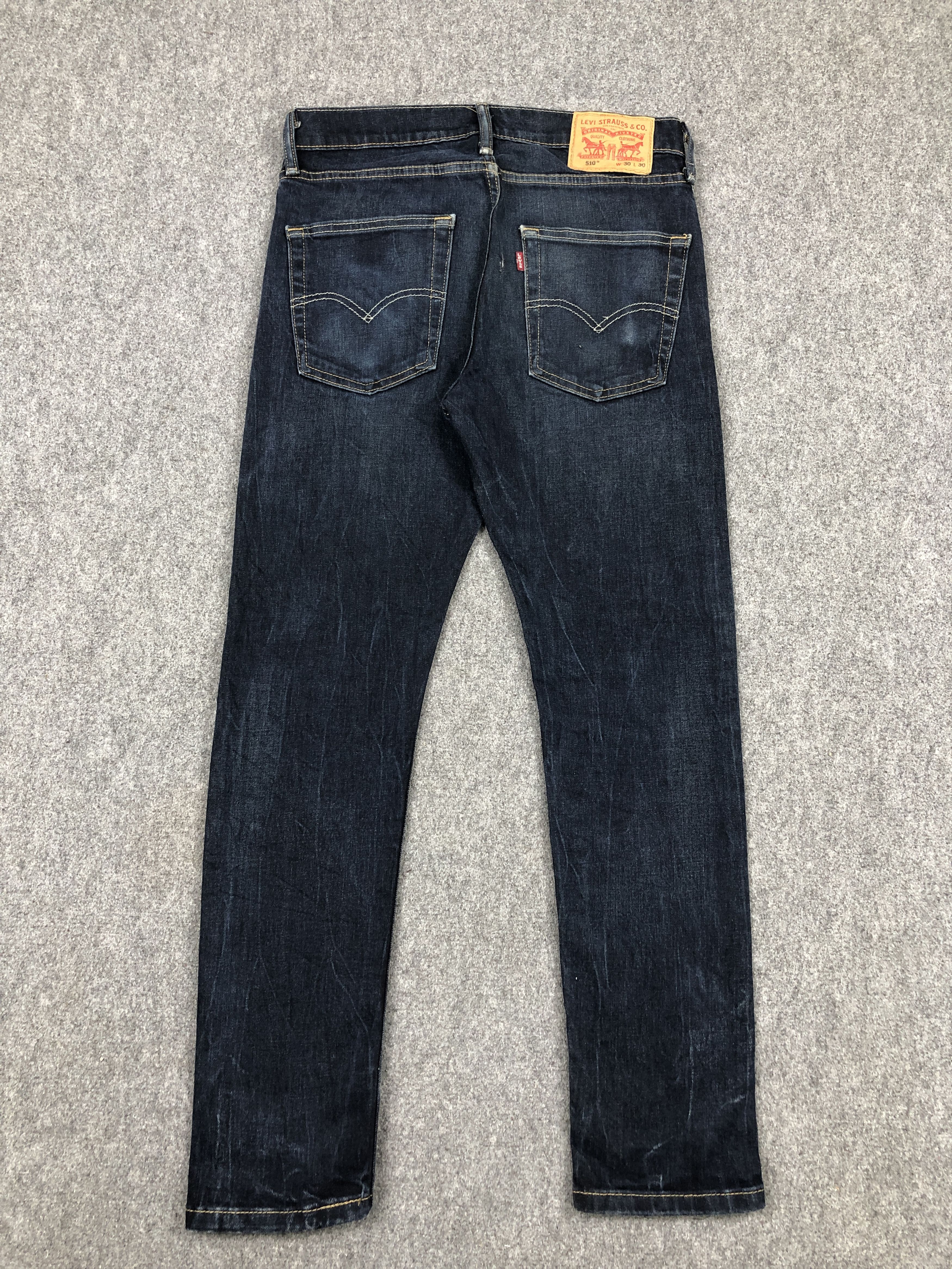 Levi's Blue Denim Vintage Levis 510 Skinny Fit Jeans DP2303 Size US 29 - 3 Thumbnail