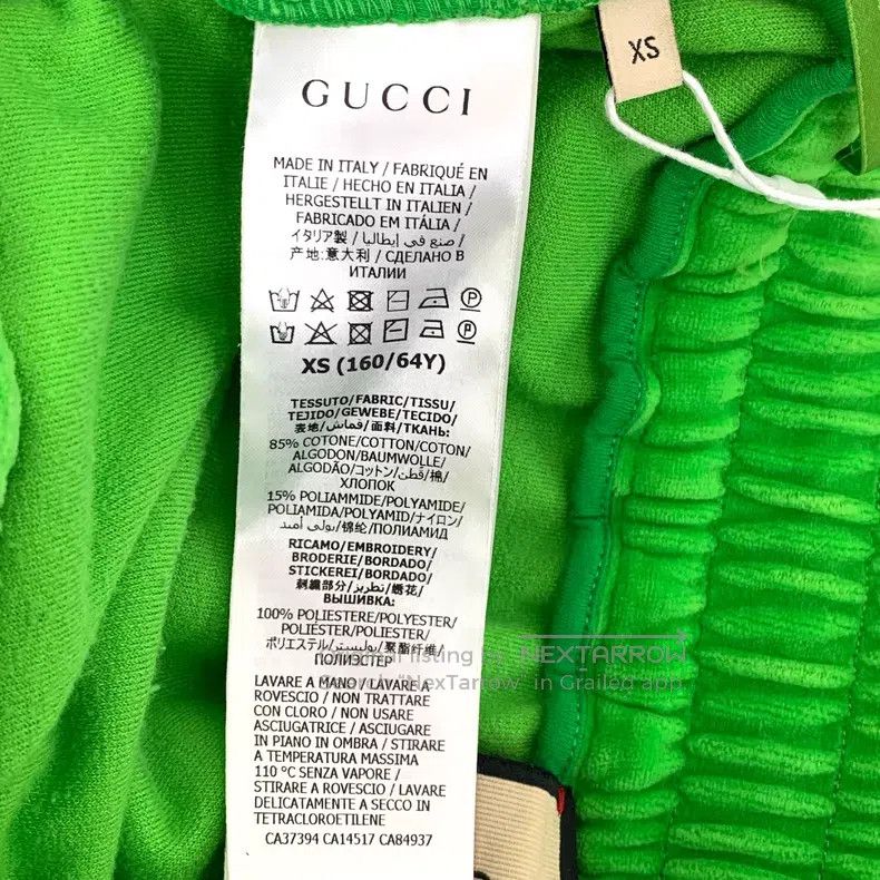 Gucci Gucci Size XS Green logo embroidered cotton drawstring casu Size 42" / US 20 - 6 Thumbnail