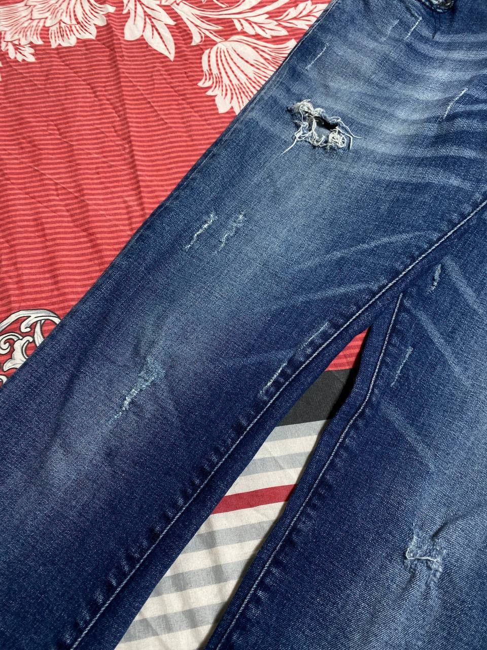 Dsquared2 × Japanese Brand Crazy Crash Dirty Baggy Faded Jean Japan Avant Garde Style Size US 32 / EU 48 - 16 Thumbnail