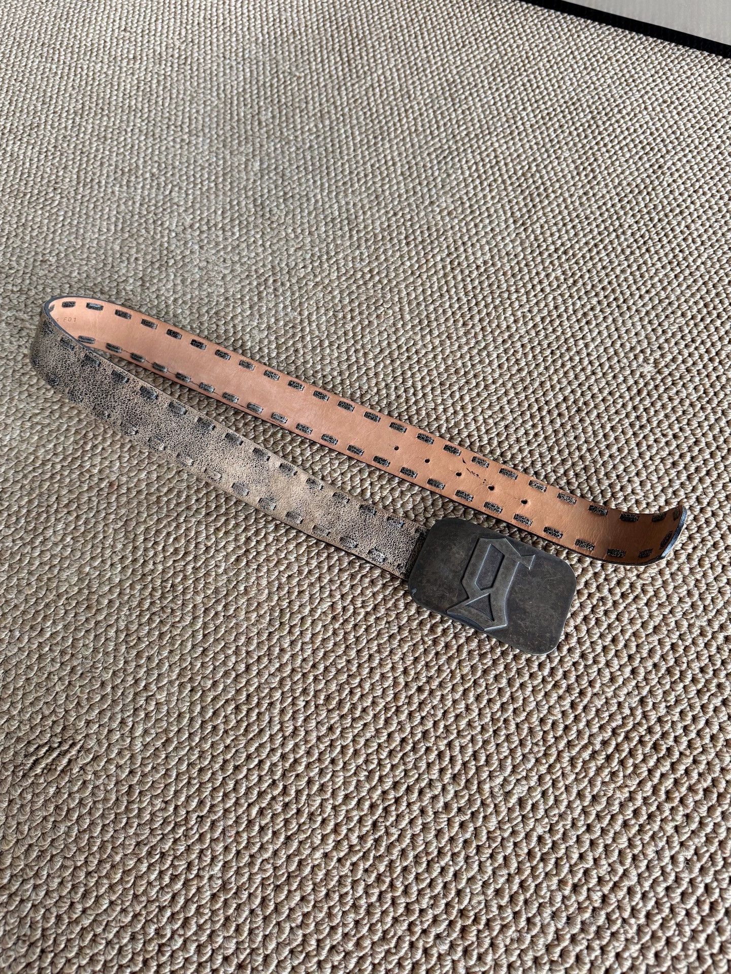 John Galliano John Galliano Vtg Cowhide Belt Worn Metal Buckle Size ONE SIZE - 2 Thumbnail