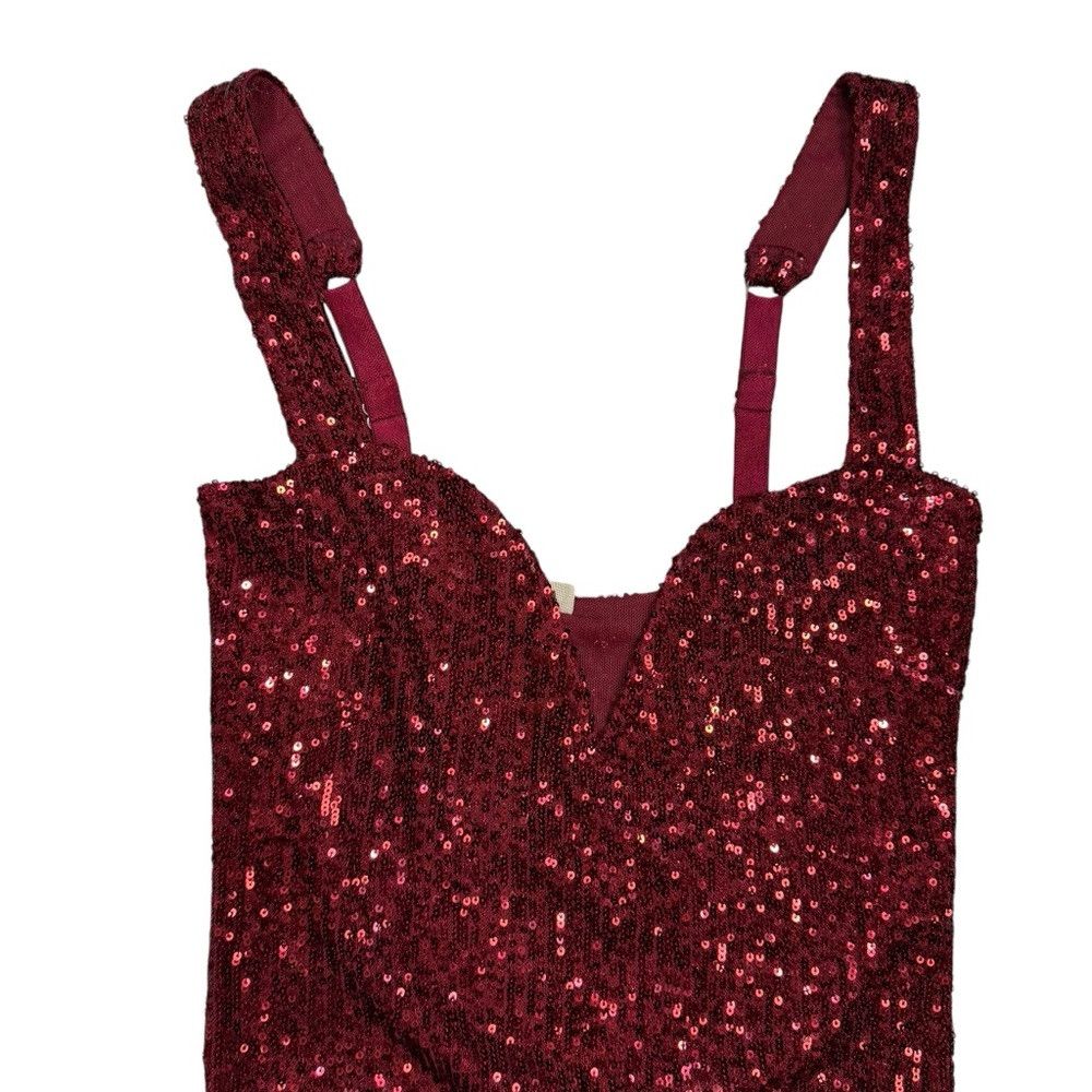 Free People New Free People Intimately FP Sparks Fly Red Bodysuit Size Size XS / US 0-2 / IT 36-38 - 4 Thumbnail