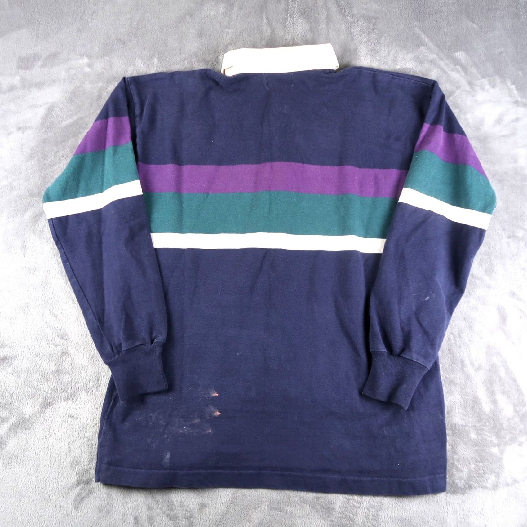 Vintage VINTAGE L.L. Bean Rugby Shirt Mens L Blue Heavy Cotton Polo 90s Rugby Mens Blue Shirt Size US L / EU 52-54 / 3 - 2 Thumbnail