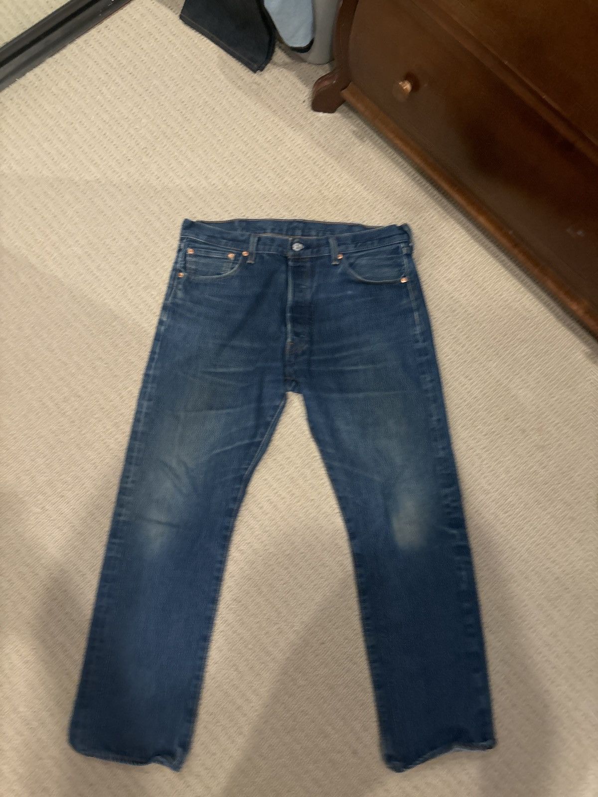 Levi's Vintage Clothing × Vintage 501 levi denim blue Size US 38 / EU 54 - 1 Thumbnail