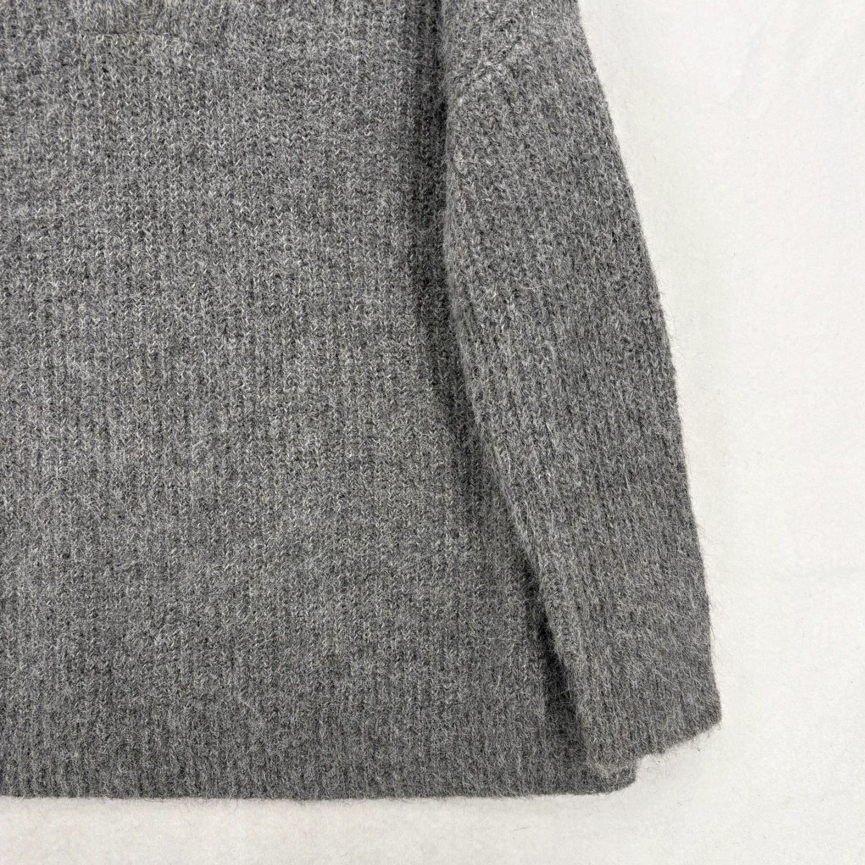 Express Express Sweater Tunic Womens XL Gray Chunky Knit 1/4 Zip Mock Neck Cozy Preppy Size XL / US 12-14 / IT 48-50 - 3 Thumbnail