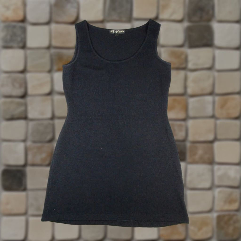 St. John St.John Dress Womens 2 Black Knit Bodycon Size XS / US 0-2 / IT 36-38 - 1 Thumbnail